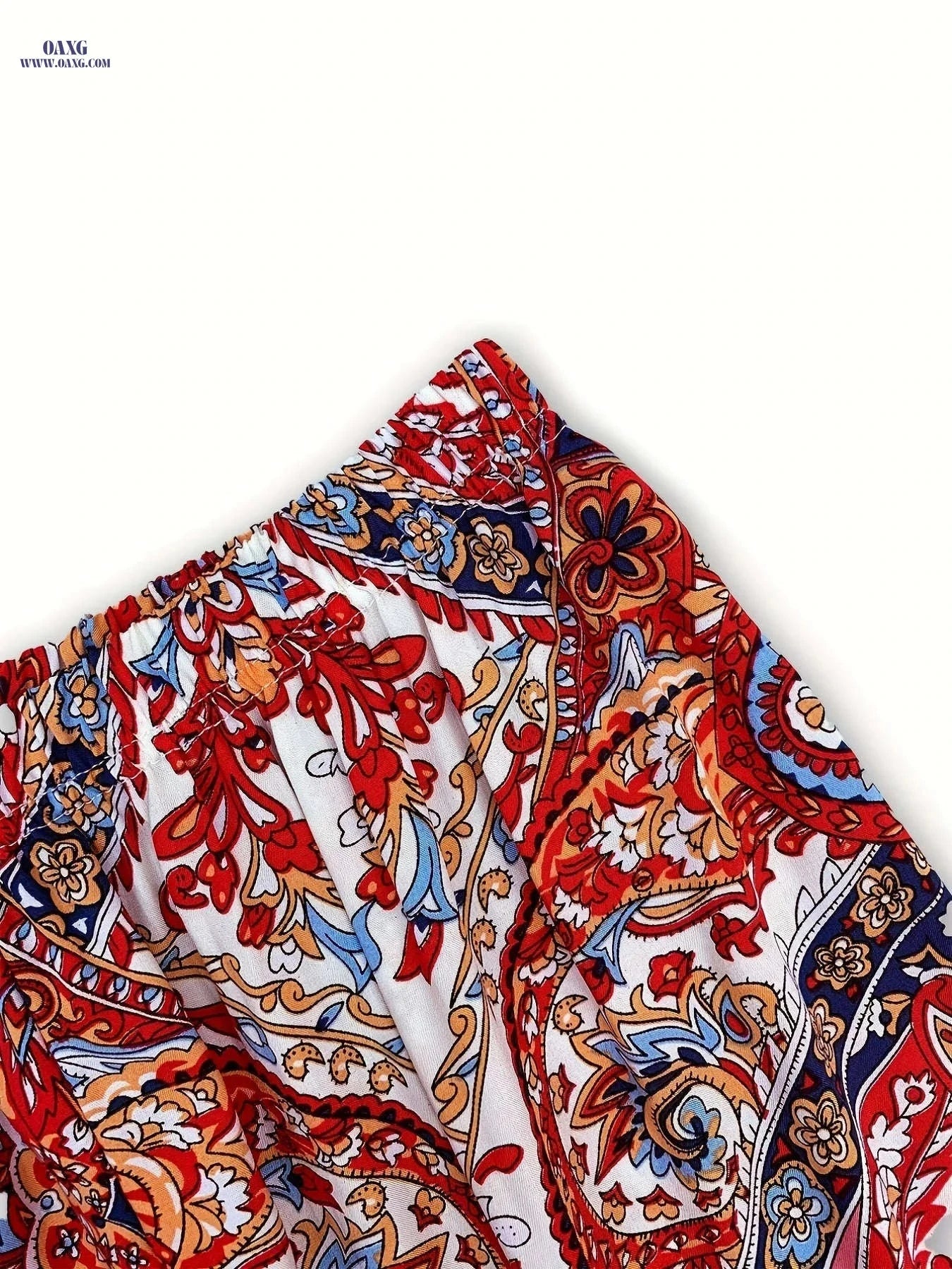 Women's Casual Harem Pants - High Elastic Waist & Bohemian Print   OAXG Multicolor / XS