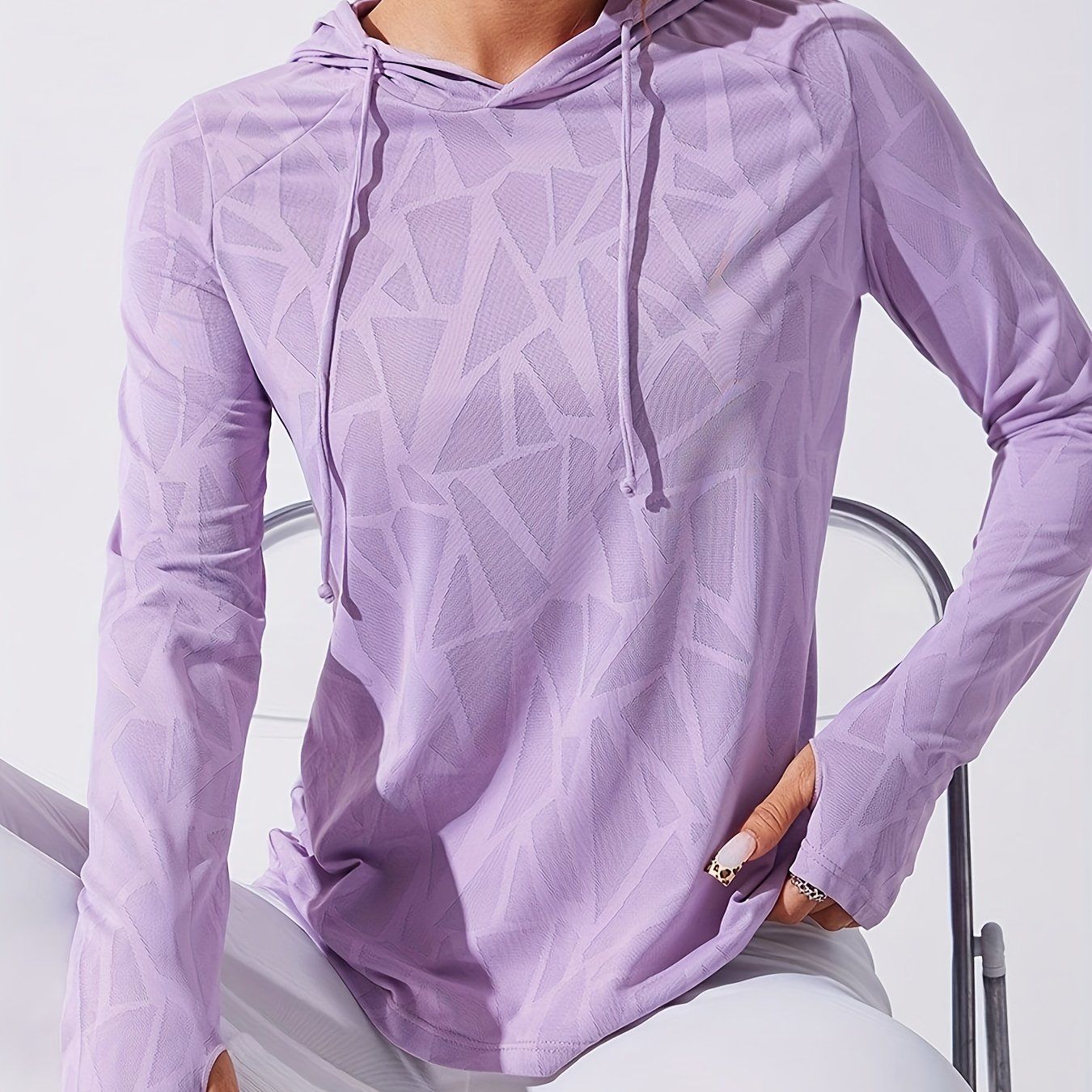 Women'S Casual Hooded Sweatshirt   OAXG Light Purple / S