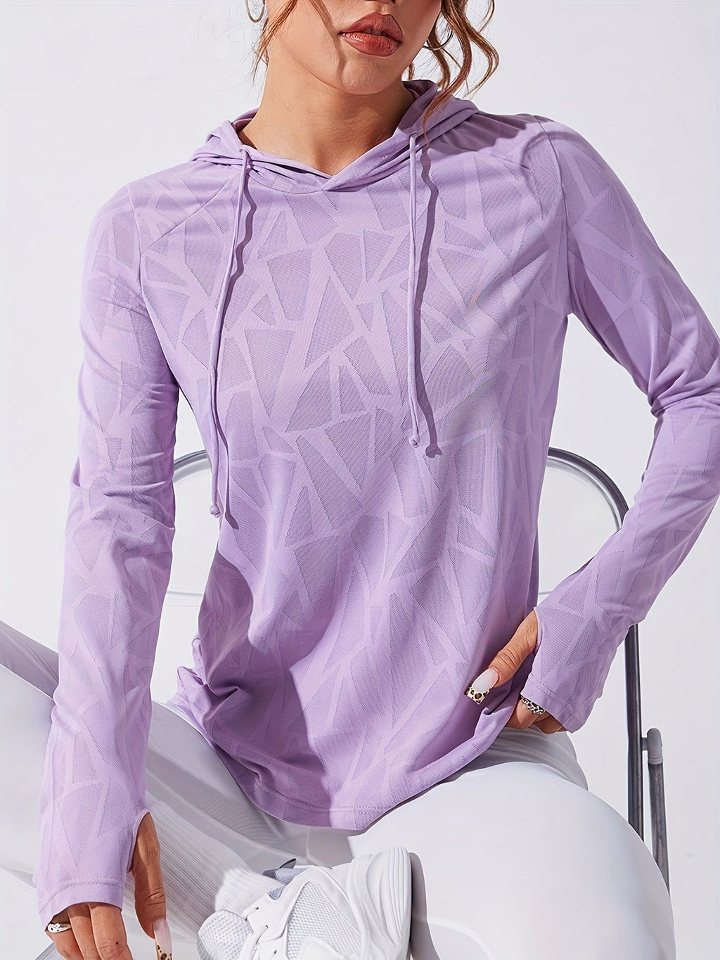 Women'S Casual Hooded Sweatshirt   OAXG Light Purple / S