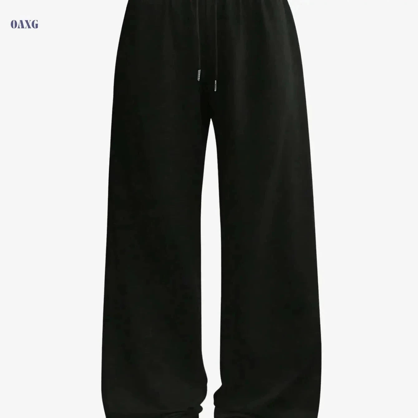 Women's Casual Joggers - Drawstring Wide Leg Pants for All Seasons   OAXG Black / XS