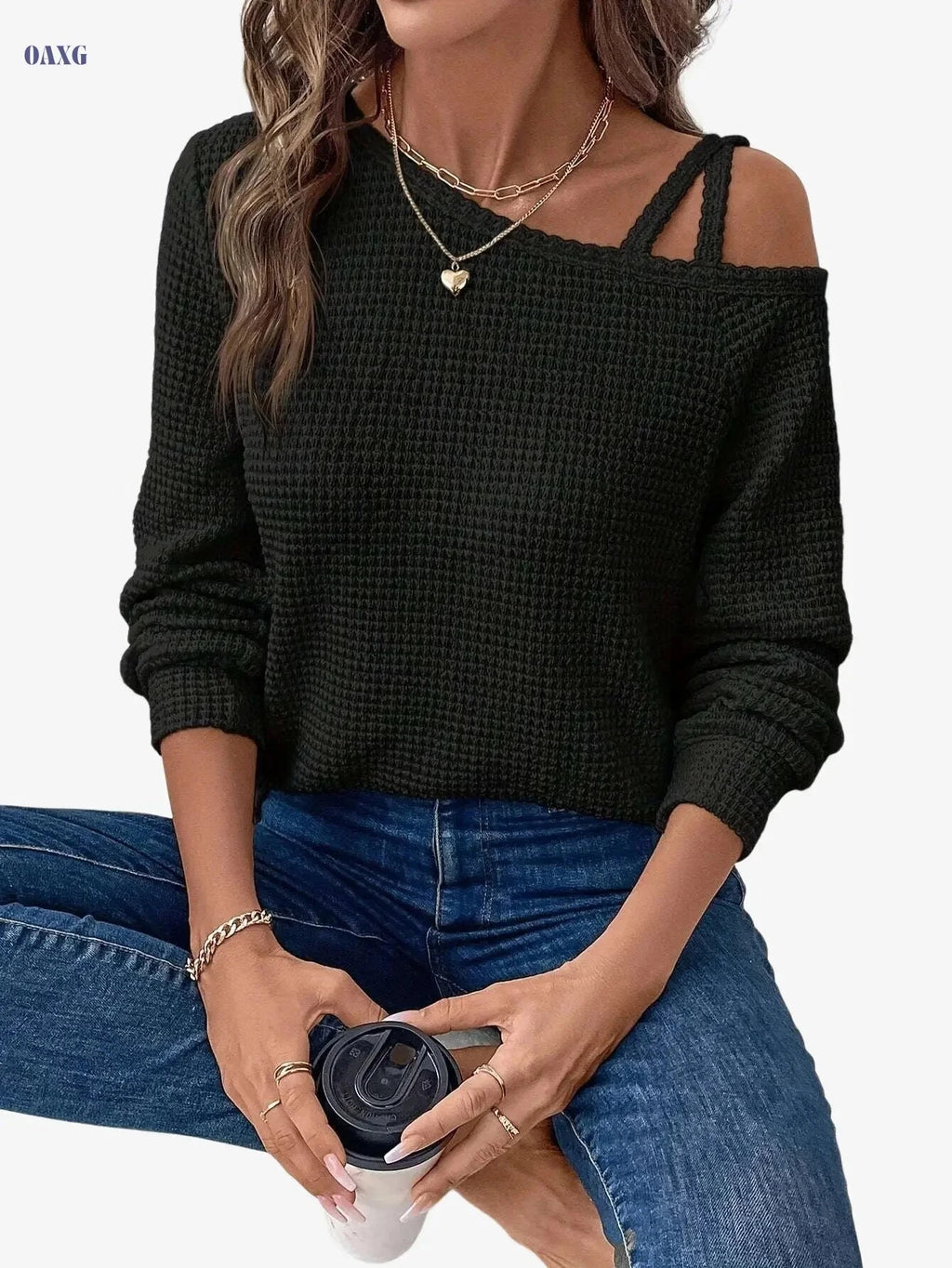 Women's Casual Raglan Sleeve T-Shirt – Elegant and Semi-Sheer Design   OAXG Apricot / S