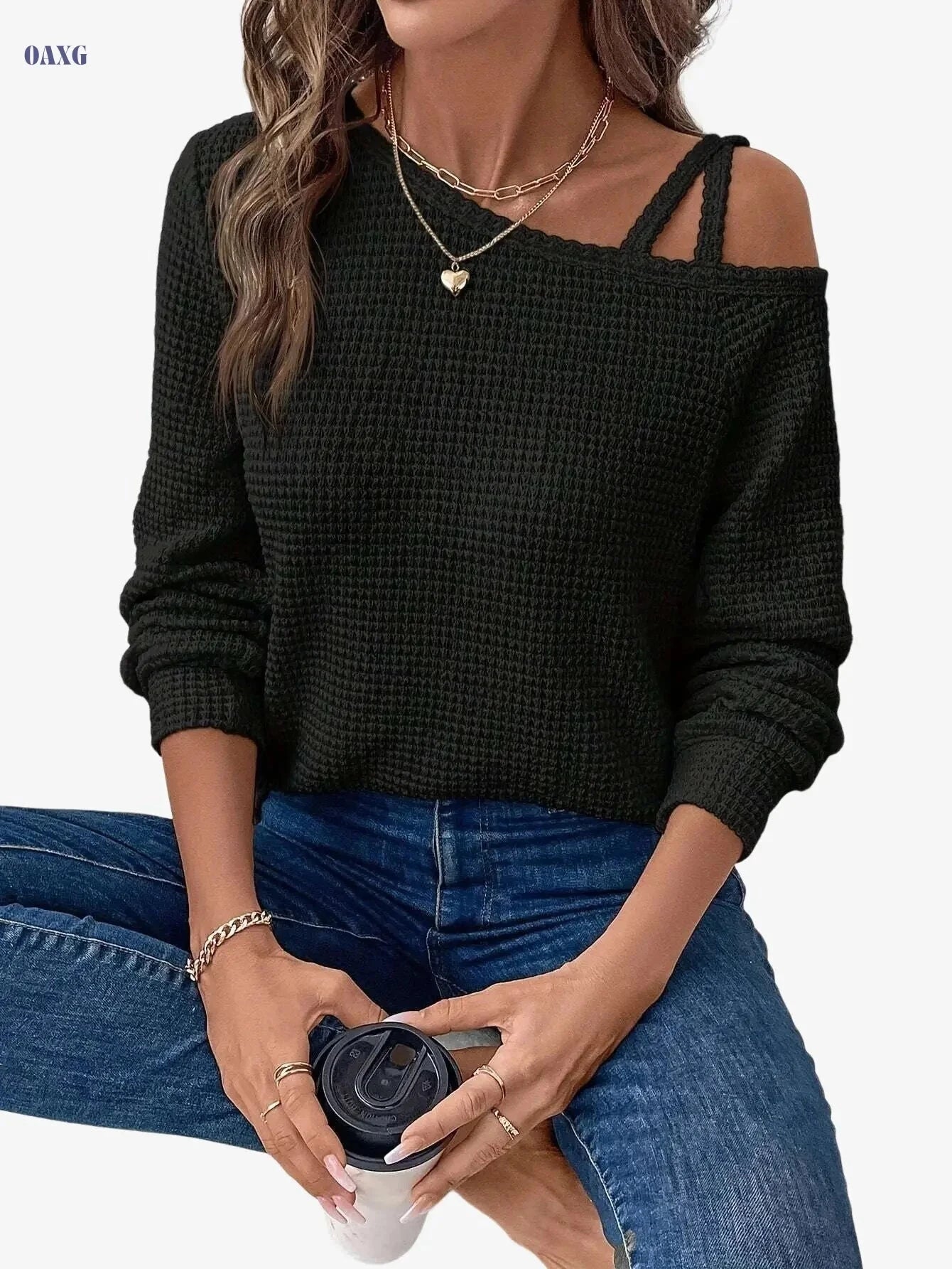 Women's Casual Raglan Sleeve T-Shirt – Elegant and Semi-Sheer Design   OAXG Apricot / S