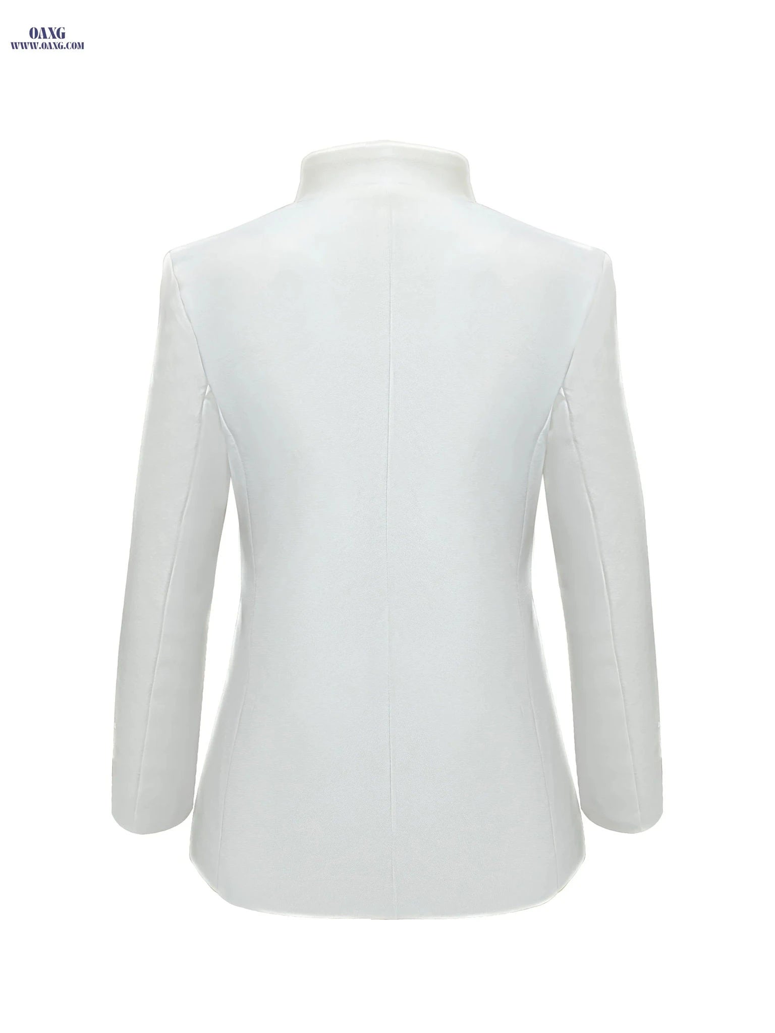 Women's Casual Rose Embroidered Blazer - Spring/Fall Fashion   OAXG White / S