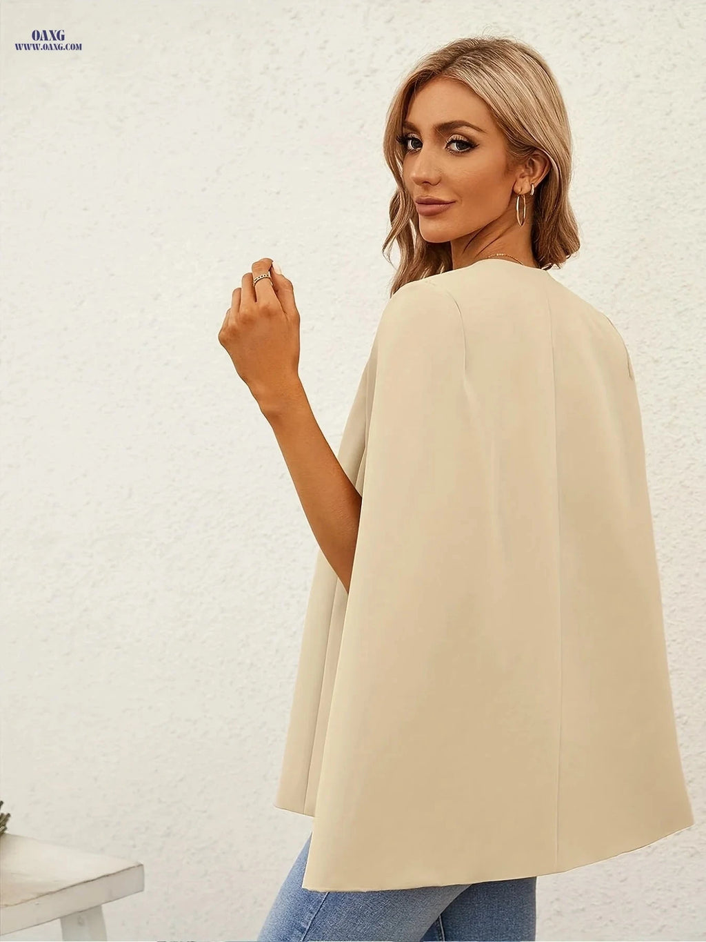 Women's Casual Slit Sleeve Blazer - Stylish Polyester Outerwear   OAXG 