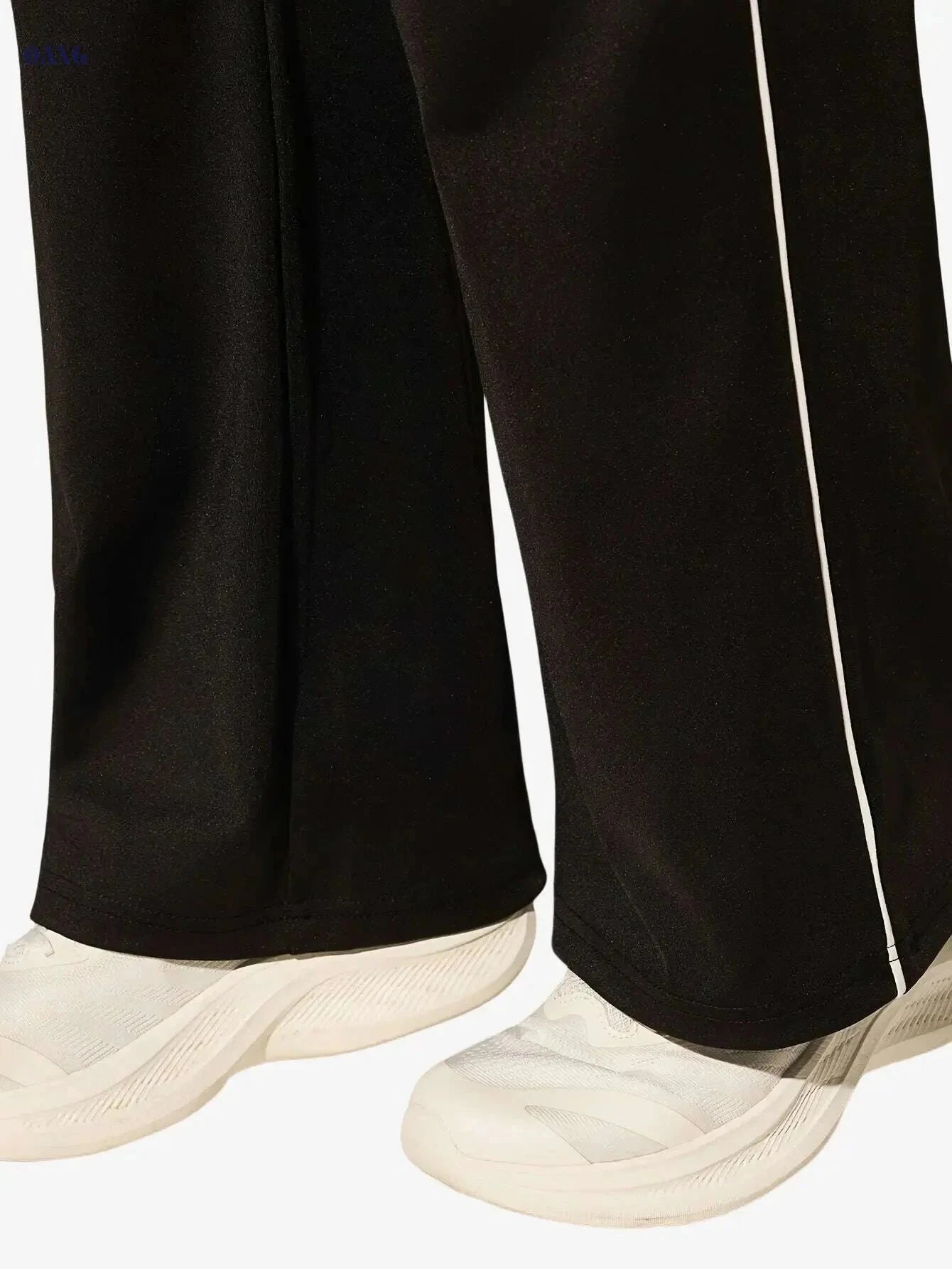 Women's Casual Sports Pants - High Stretch Wide Leg, All-Season Comfort   OAXG Black / S