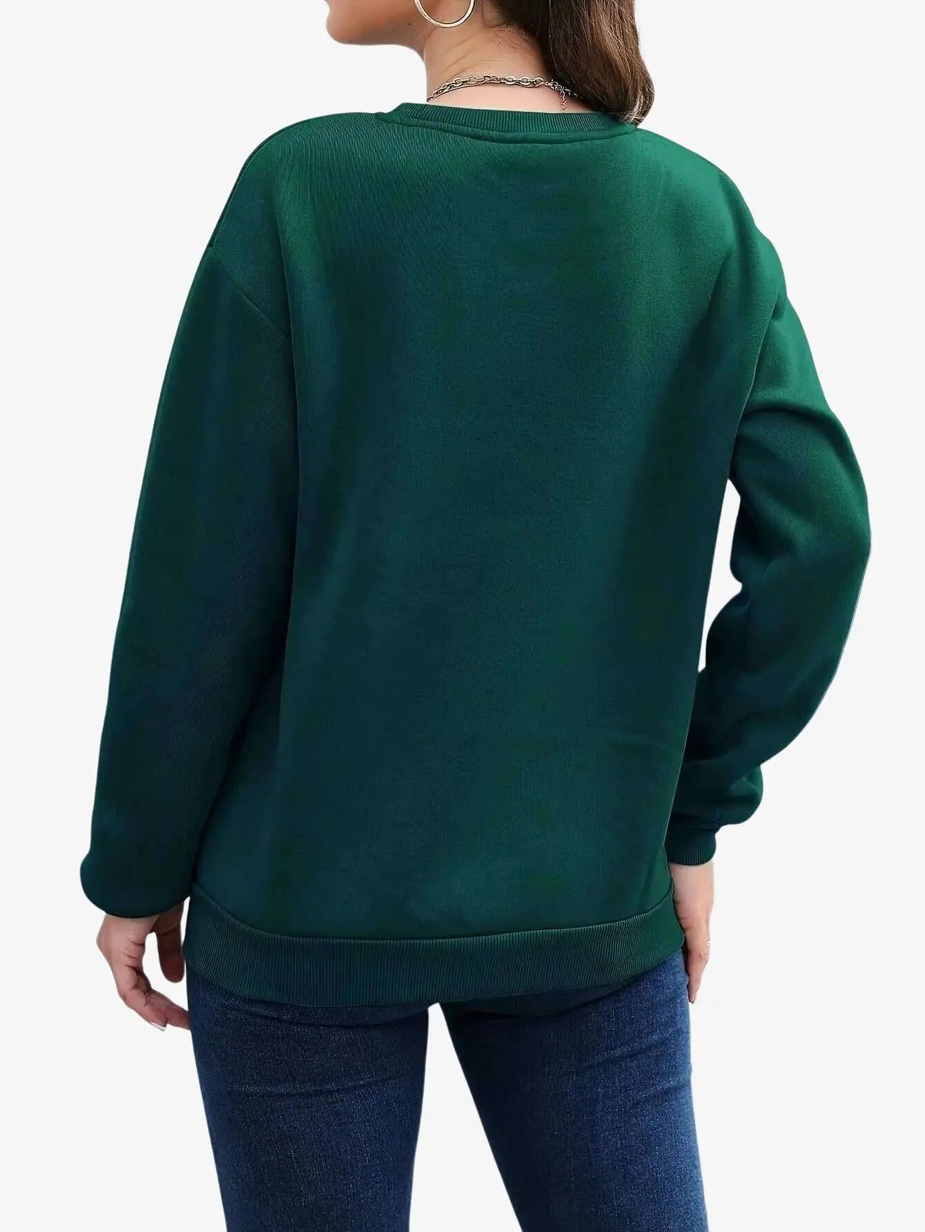 Women's Casual Sports Sweatshirt - Soft, Comfortable & Stylish   OAXG Dark Green / S