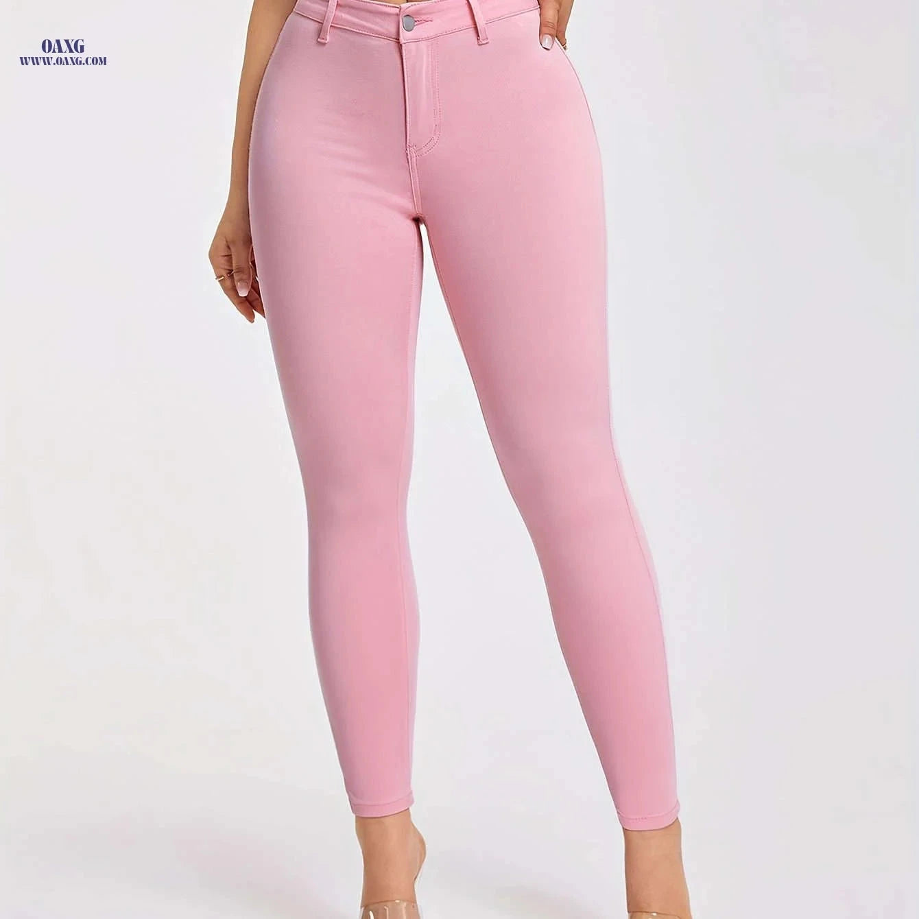 Women's Casual Stretch Long Pants - Standard Fit for Spring/Summer   OAXG 