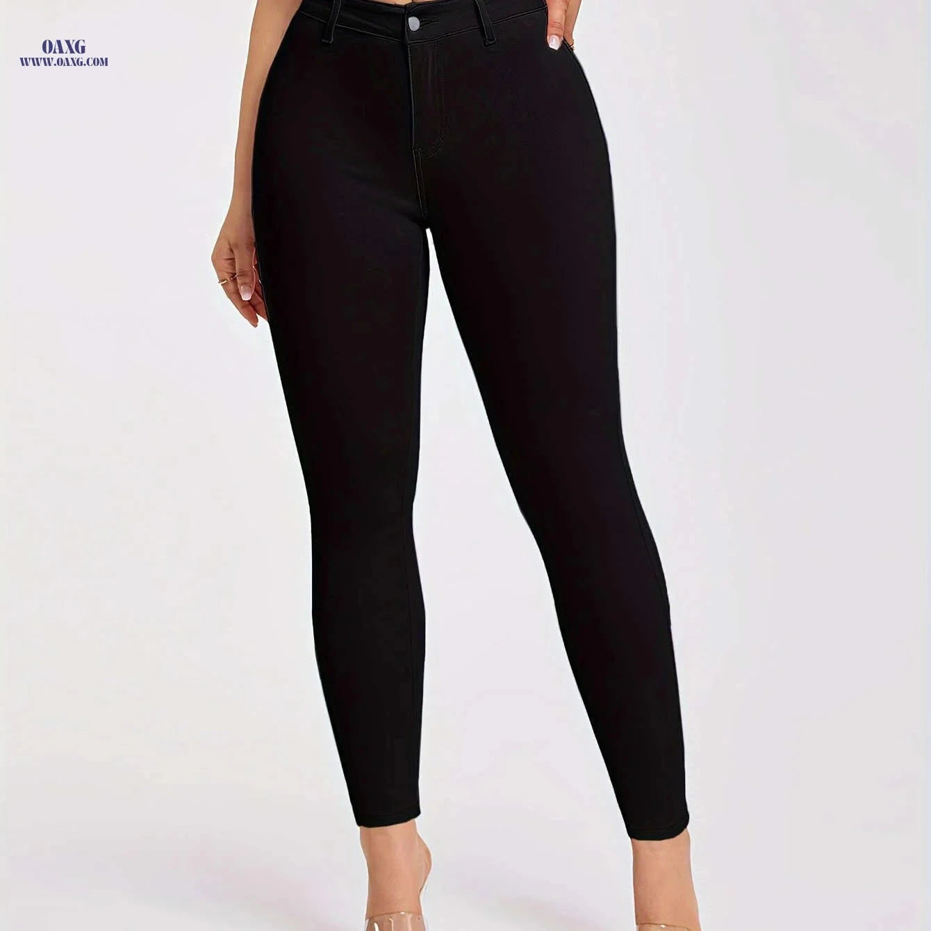 Women's Casual Stretch Long Pants - Standard Fit for Spring/Summer   OAXG 