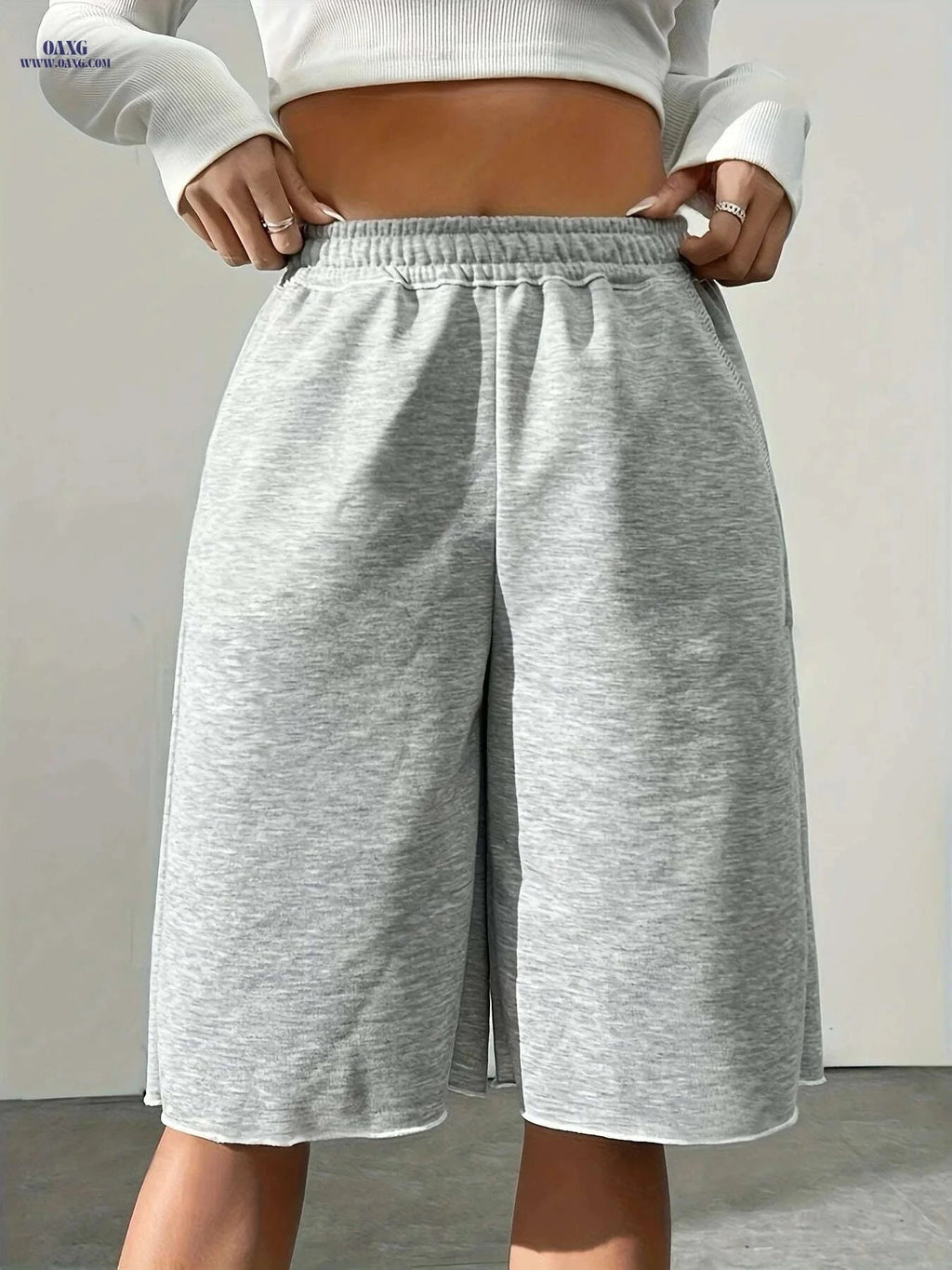 Women's Casual Summer Shorts - Loose Fit with Pockets, Breathable   OAXG 