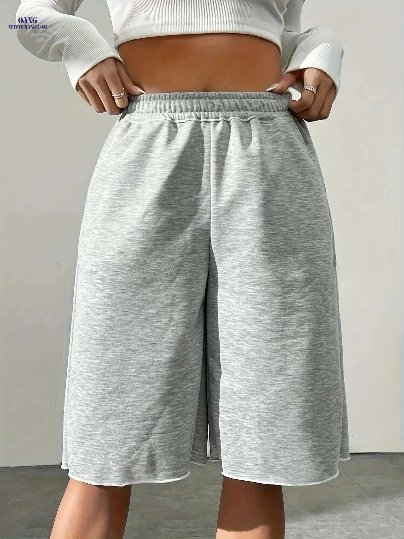 Women's Casual Summer Shorts - Loose Fit with Pockets, Breathable   OAXG 