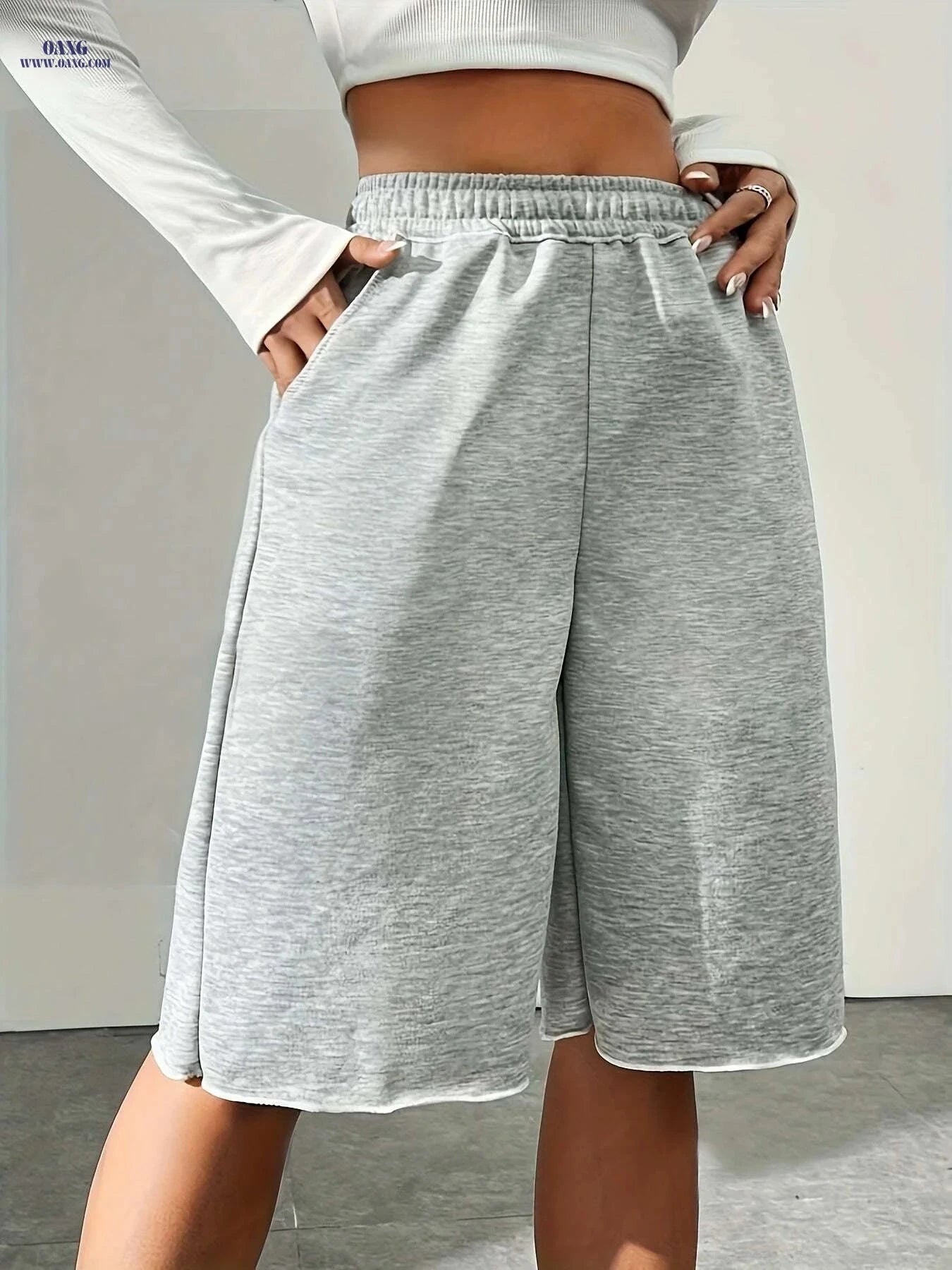 Women's Casual Summer Shorts - Loose Fit with Pockets, Breathable   OAXG 