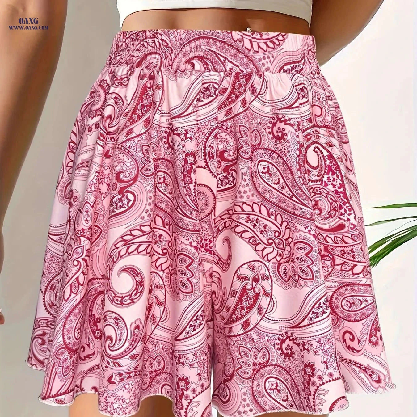 Women's Casual Tropical Shorts Skirt - Perfect for Spring/Summer   OAXG 
