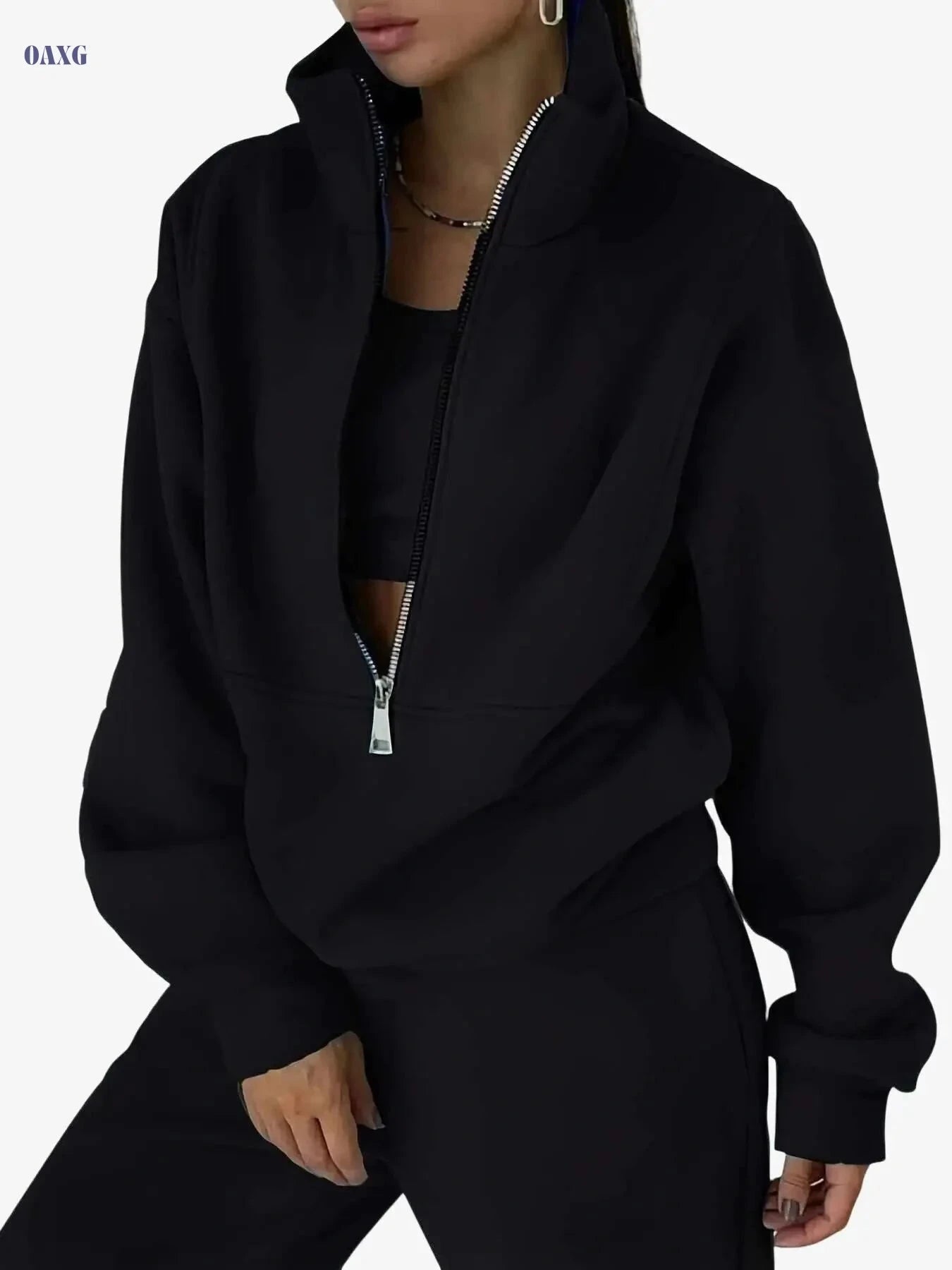 Women's Casual Two-Piece Sweater Suit - Street Style for Fall/Winter   OAXG 