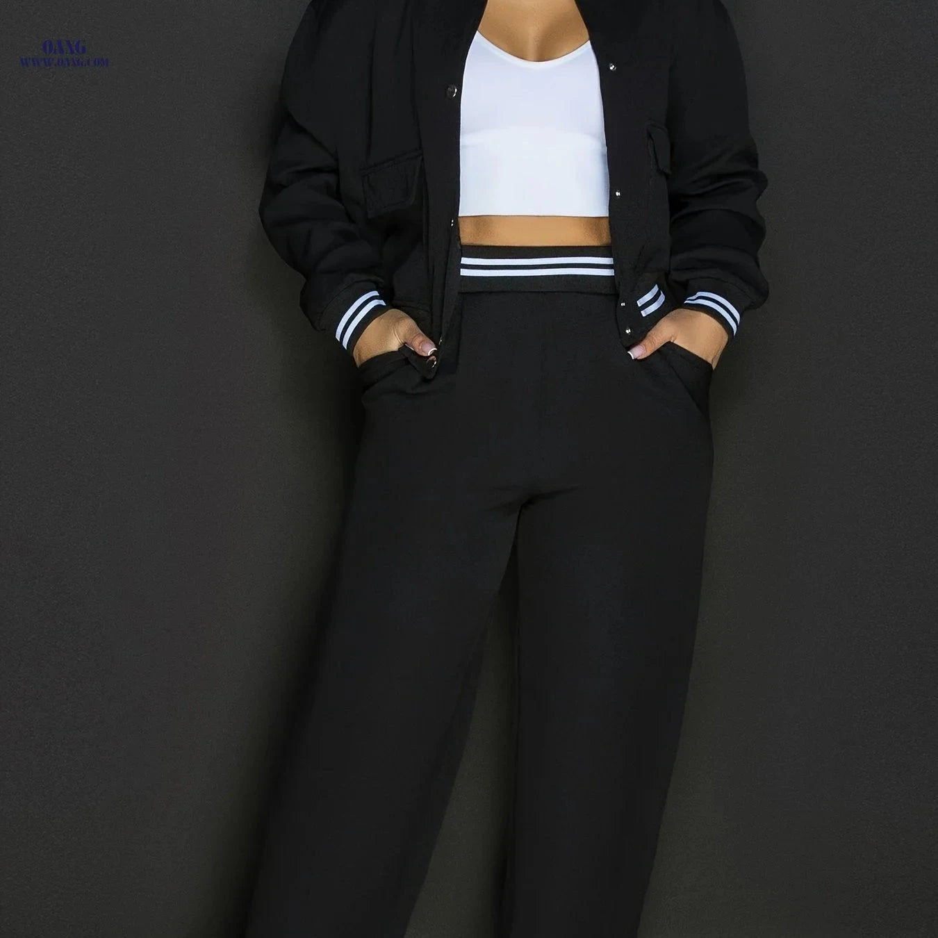 Women's Casual Vacation Pants Set - European & American Style   OAXG Black / S