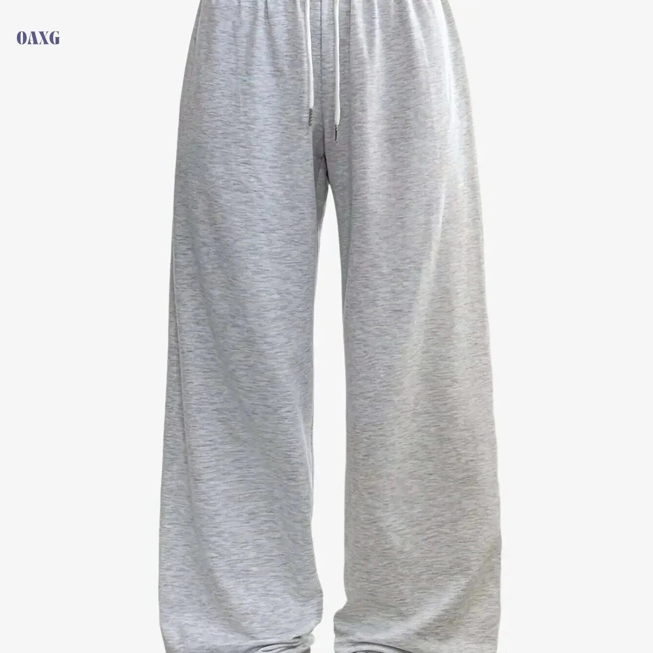 Women's Casual Wide-Leg Joggers - Comfortable Drawstring Pants   OAXG Light Grey / XS