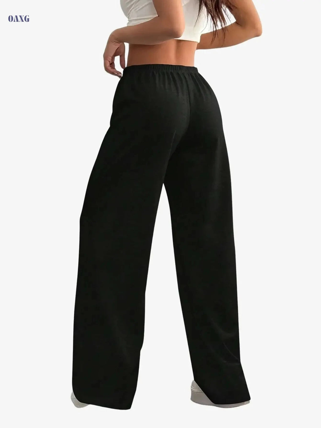 Women's Casual Wide-Leg Joggers - Easy Drawstring for All Seasons   OAXG 