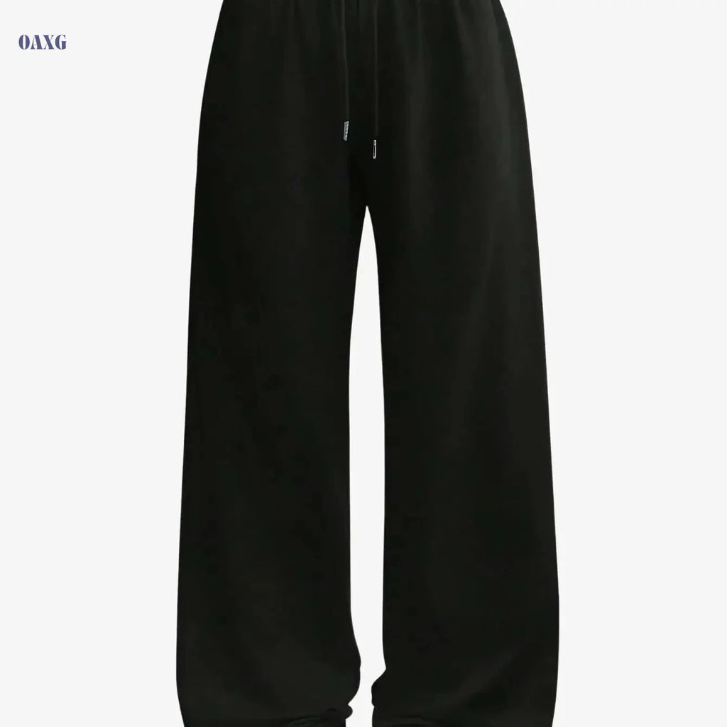 Women's Casual Wide-Leg Joggers - Easy Drawstring for All Seasons   OAXG 