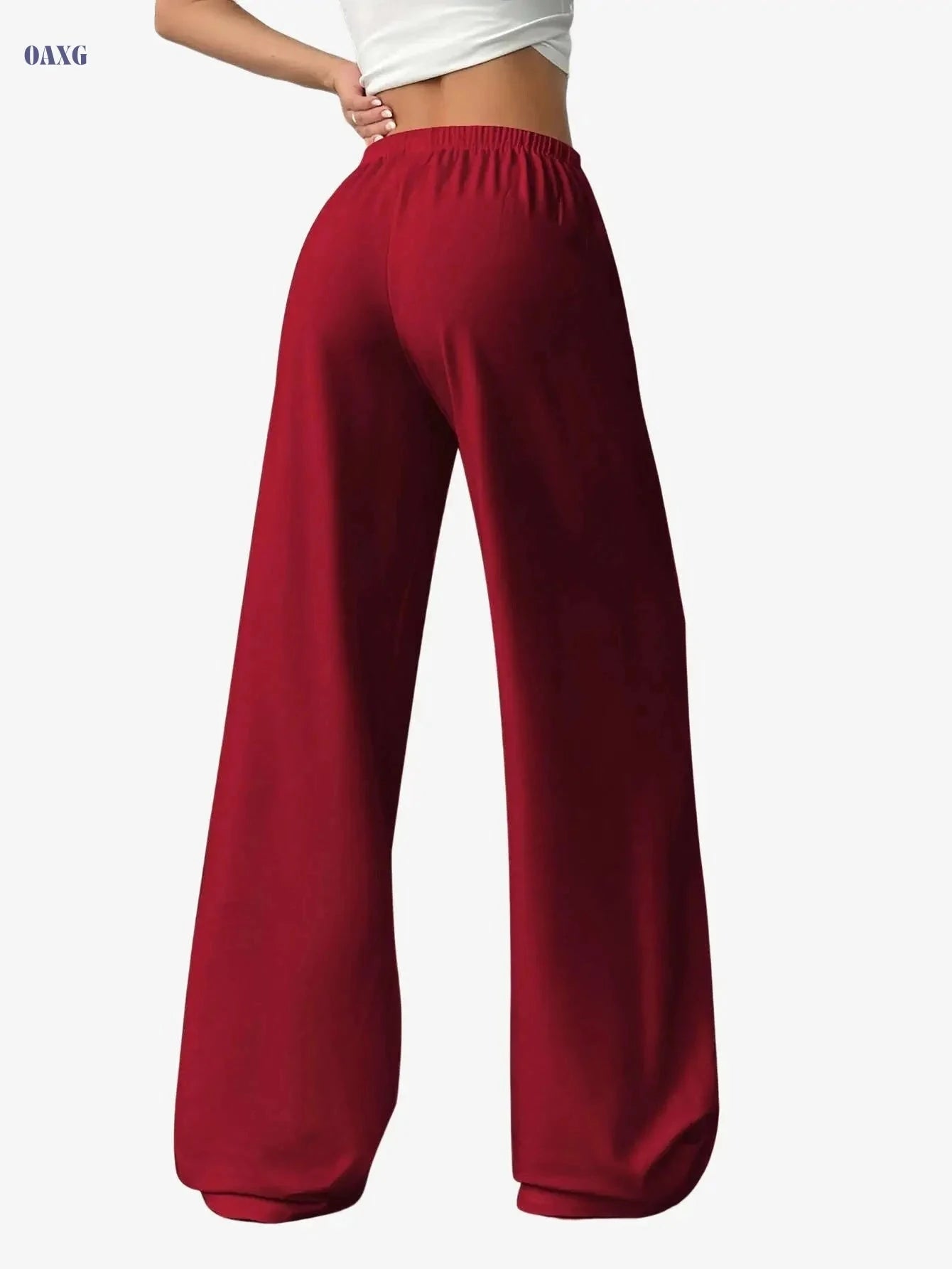 Women's Casual Wide-Leg Joggers - Easy Drawstring for All Seasons   OAXG Black / XS
