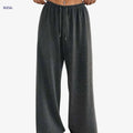 Women's Casual Wide-Leg Pants - Easy Front-Tie & Stretch Fit   OAXG 