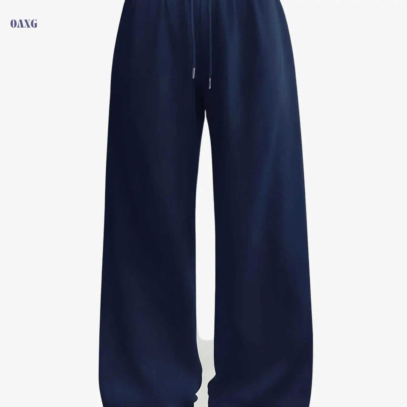 Women's Casual Wide-Leg Pants - Easy Front-Tie & Stretch Fit   OAXG Dark Gray / XS