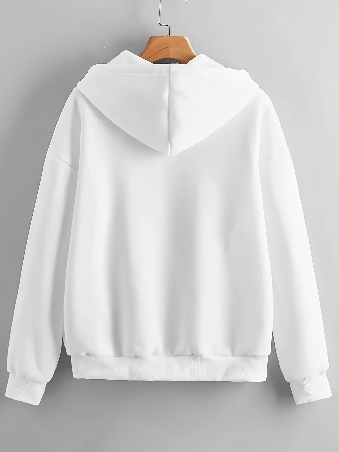 Women's Casual Zip-Up Hoodie - Warm, Comfortable Fall Design   OAXG White / S