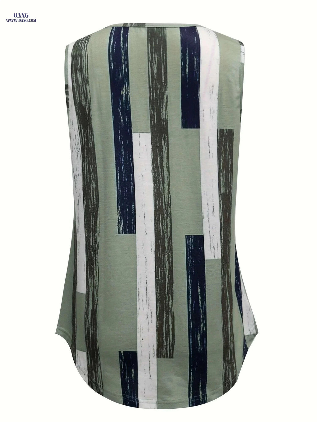 Women's Color Block Tank Top - Casual Square Neck for Summer   OAXG Ocean Green / S