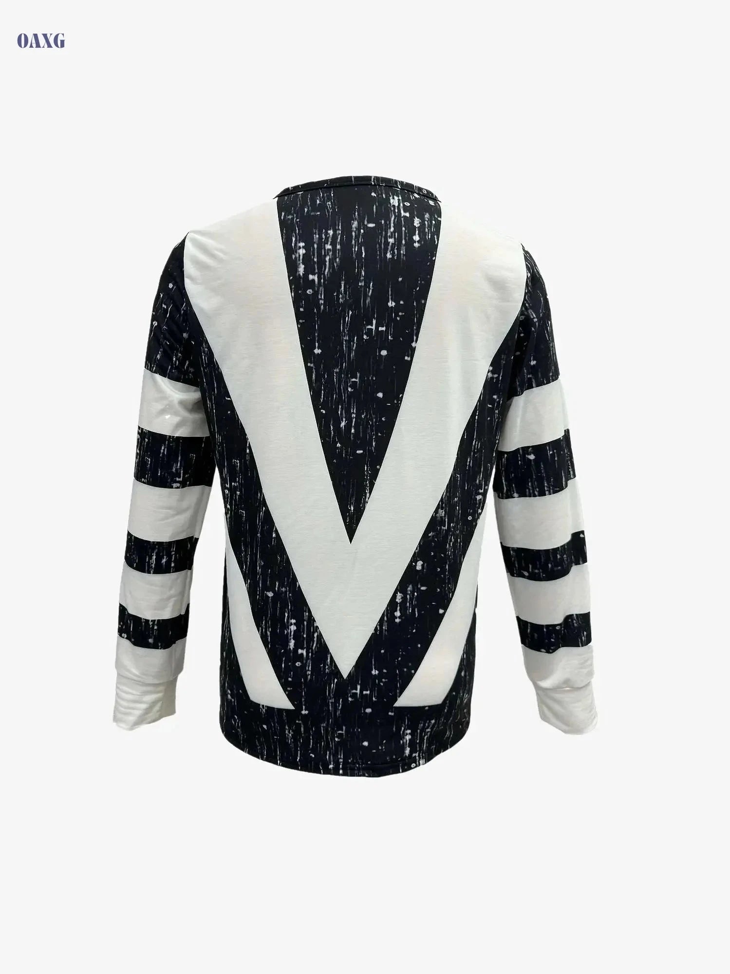 Women's Colorblock Stripe Zip Front T-Shirt - Casual Spring/Fall Style   OAXG 