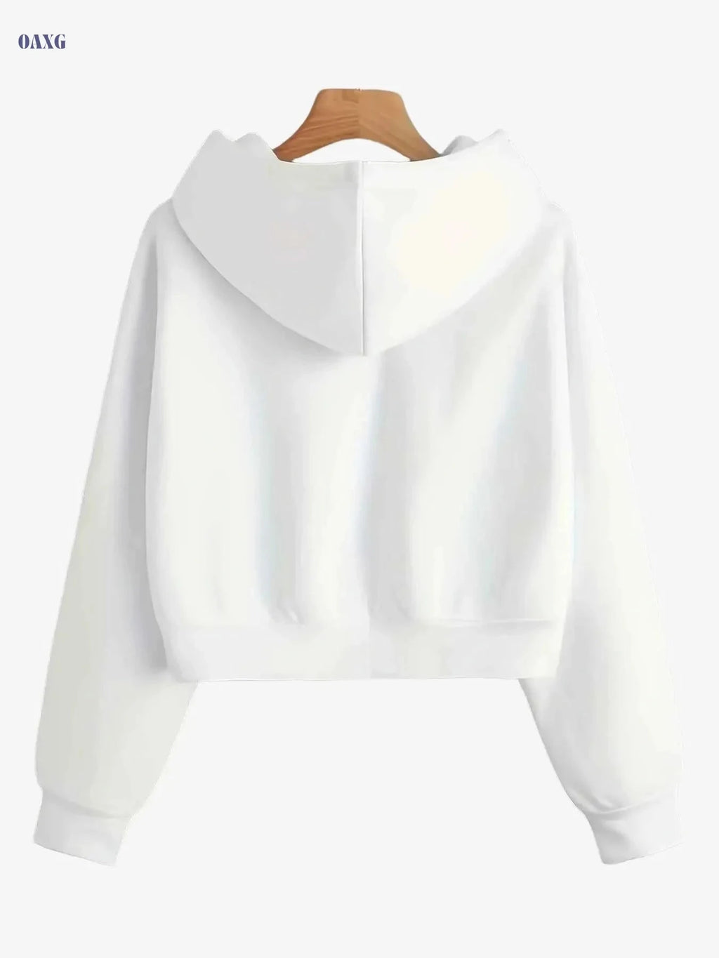 Women's Cozy Short-Sleeve Hoodie - "Positive Mind Vibes Life" Print   OAXG White / S