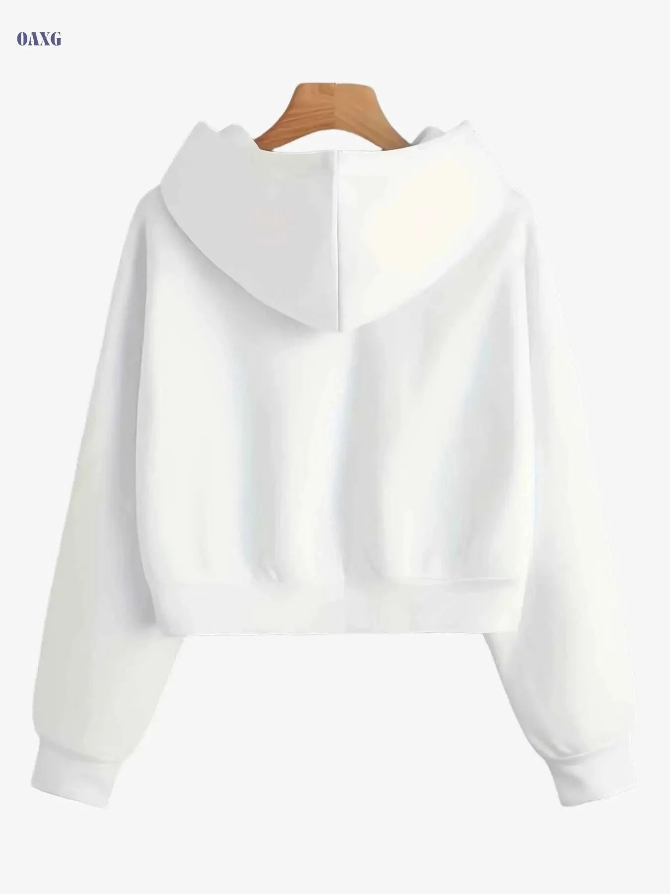 Women's Cozy Short-Sleeve Hoodie - "Positive Mind Vibes Life" Print   OAXG White / S