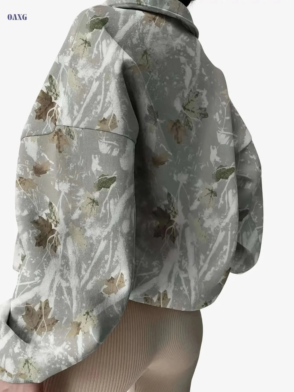 Women's Digital Print Zip-Up Hoodie - Stylish Casual Fall/Winter Wear   OAXG 