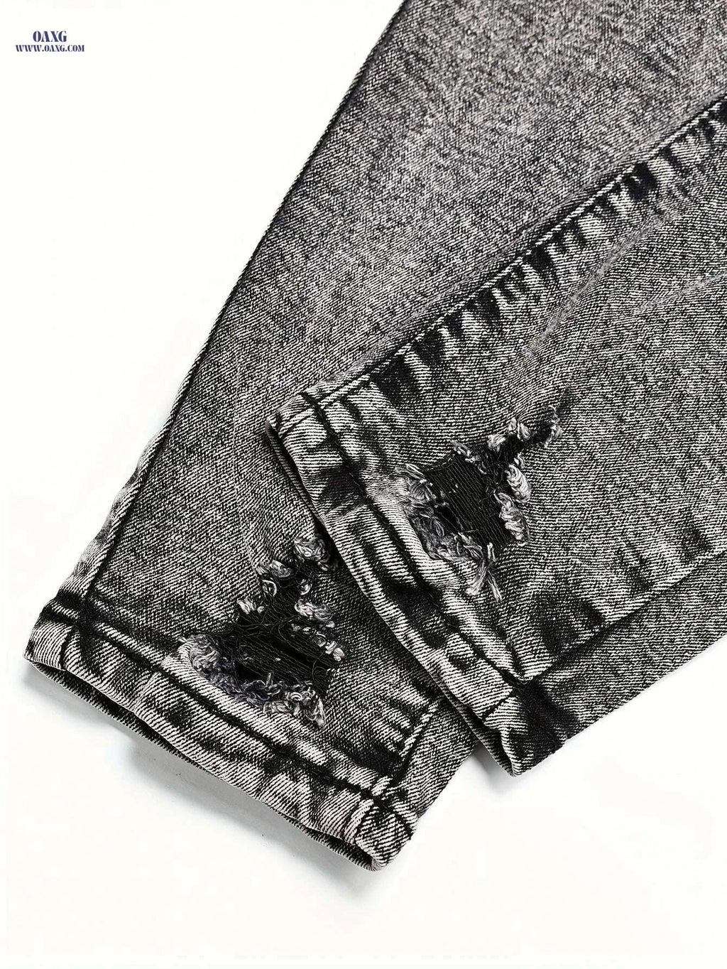 Women's Distressed Gray High-Waisted Skinny Jeans - Casual Fit   OAXG grey / XS