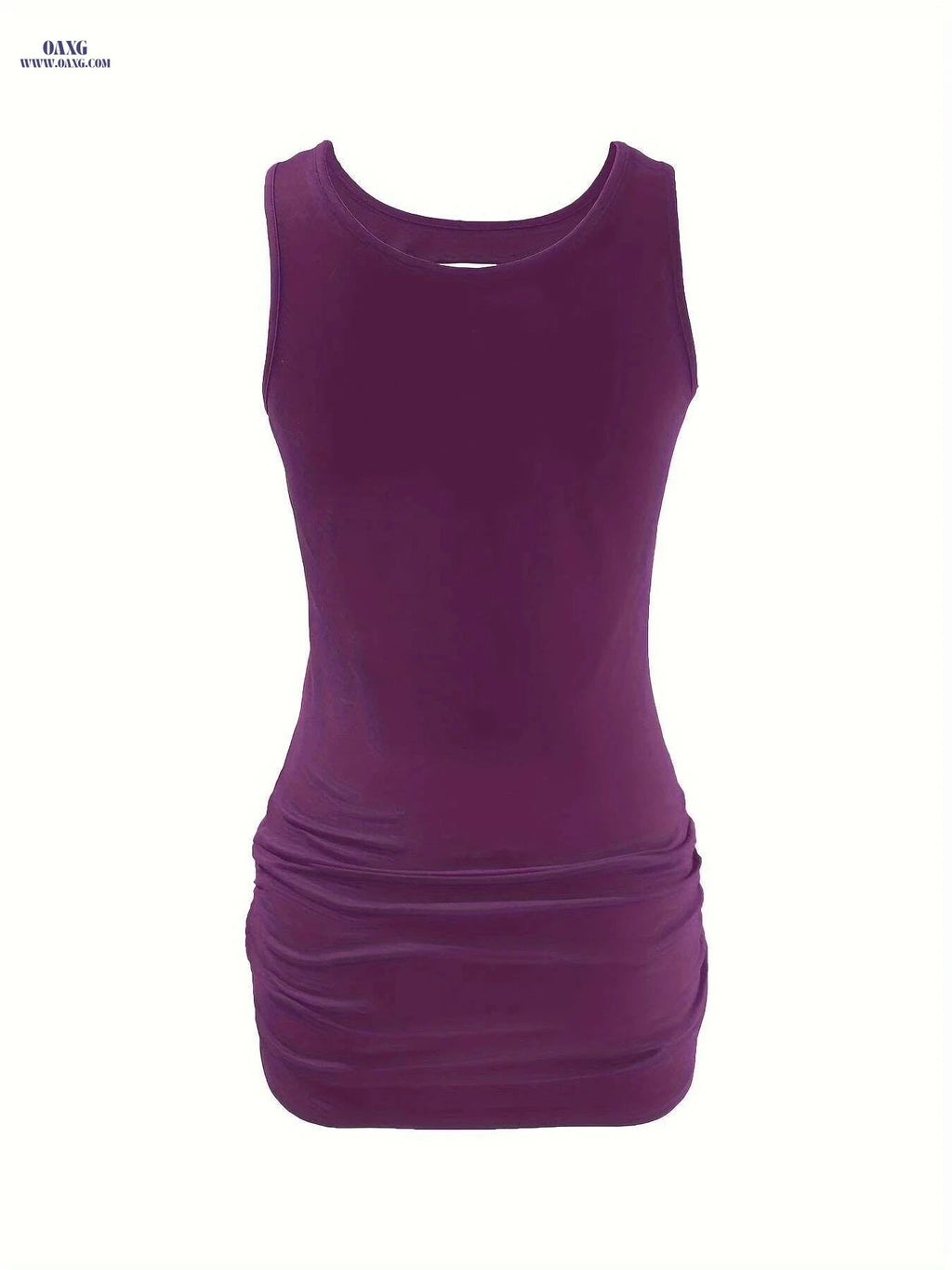 Women's Distressed Sleeveless Tank Top - Casual Black Pullover   OAXG 