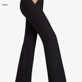 Women's Elastic Yoga Flare Pants - Lifted Fit for Activewear   OAXG Black / S