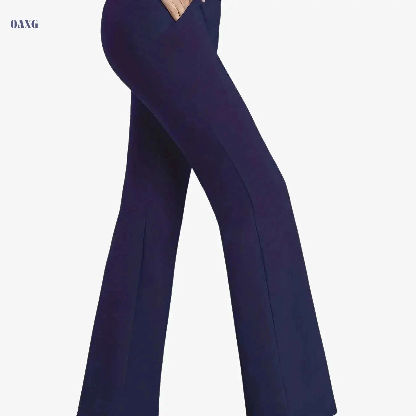 Women's Elastic Yoga Flare Pants - Lifted Fit for Activewear   OAXG Black / S