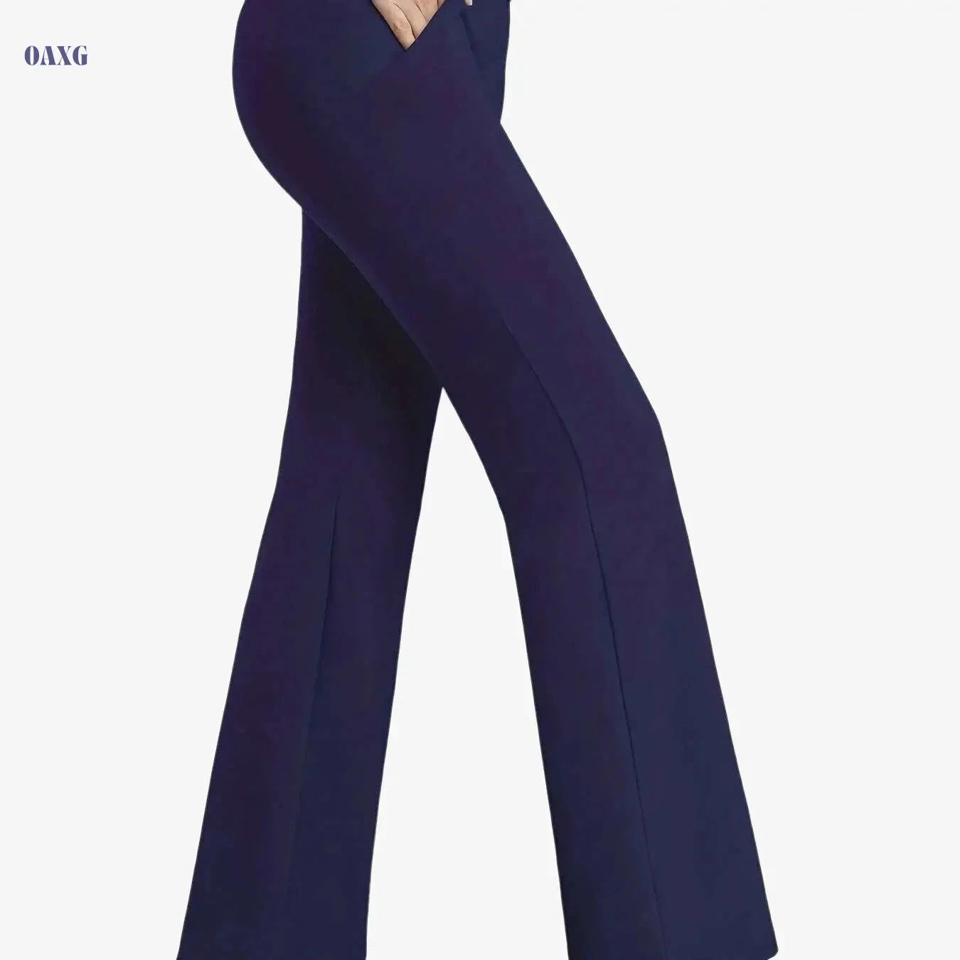 Women's Elastic Yoga Flare Pants - Lifted Fit for Activewear   OAXG Black / S