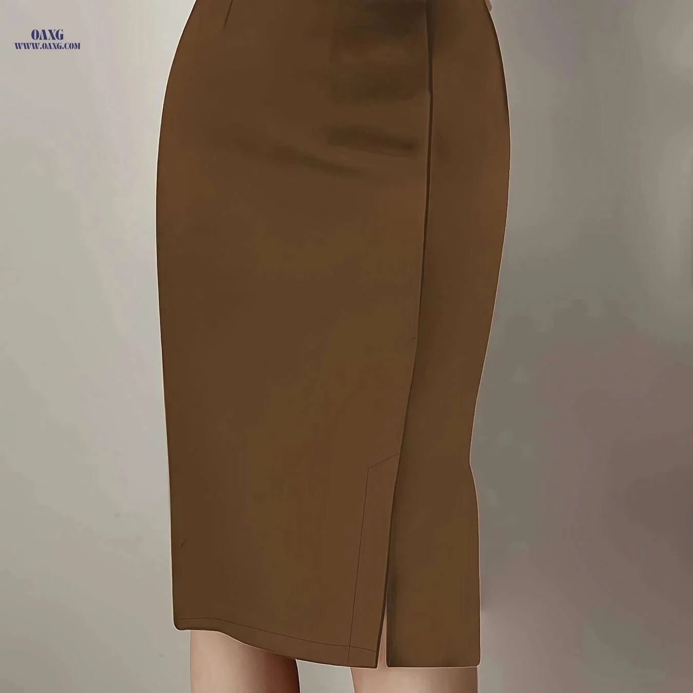 Women's Elegant Belted Maxi Skirt - Chic Formal & Everyday Outfit   OAXG 