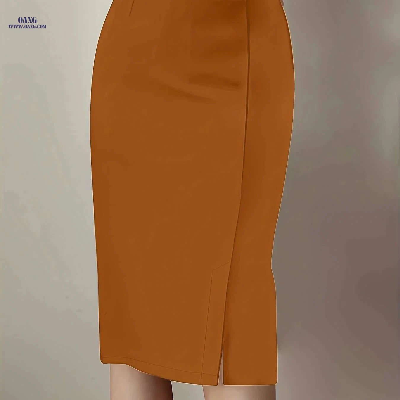 Women's Elegant Belted Maxi Skirt - Chic Formal & Everyday Outfit   OAXG Navy Blue / XS