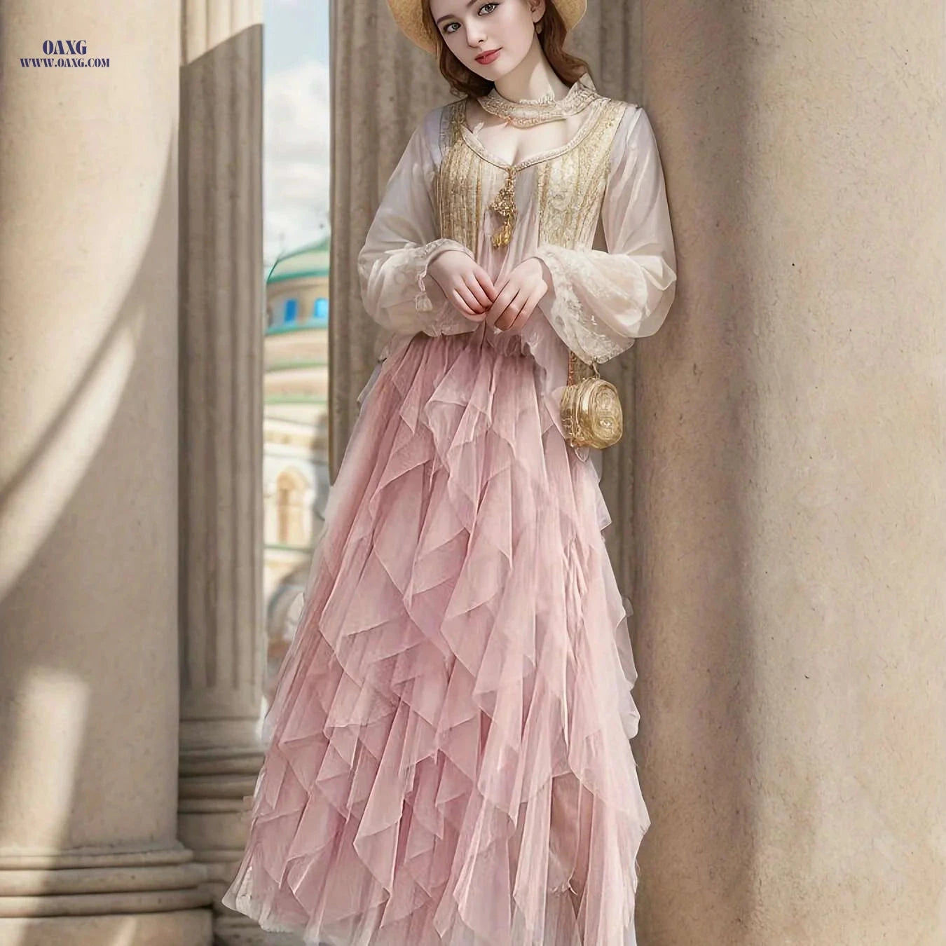 Women's Elegant High-Waisted A-Line Tulle Skirt - Perfect for Spring/Fall   OAXG 