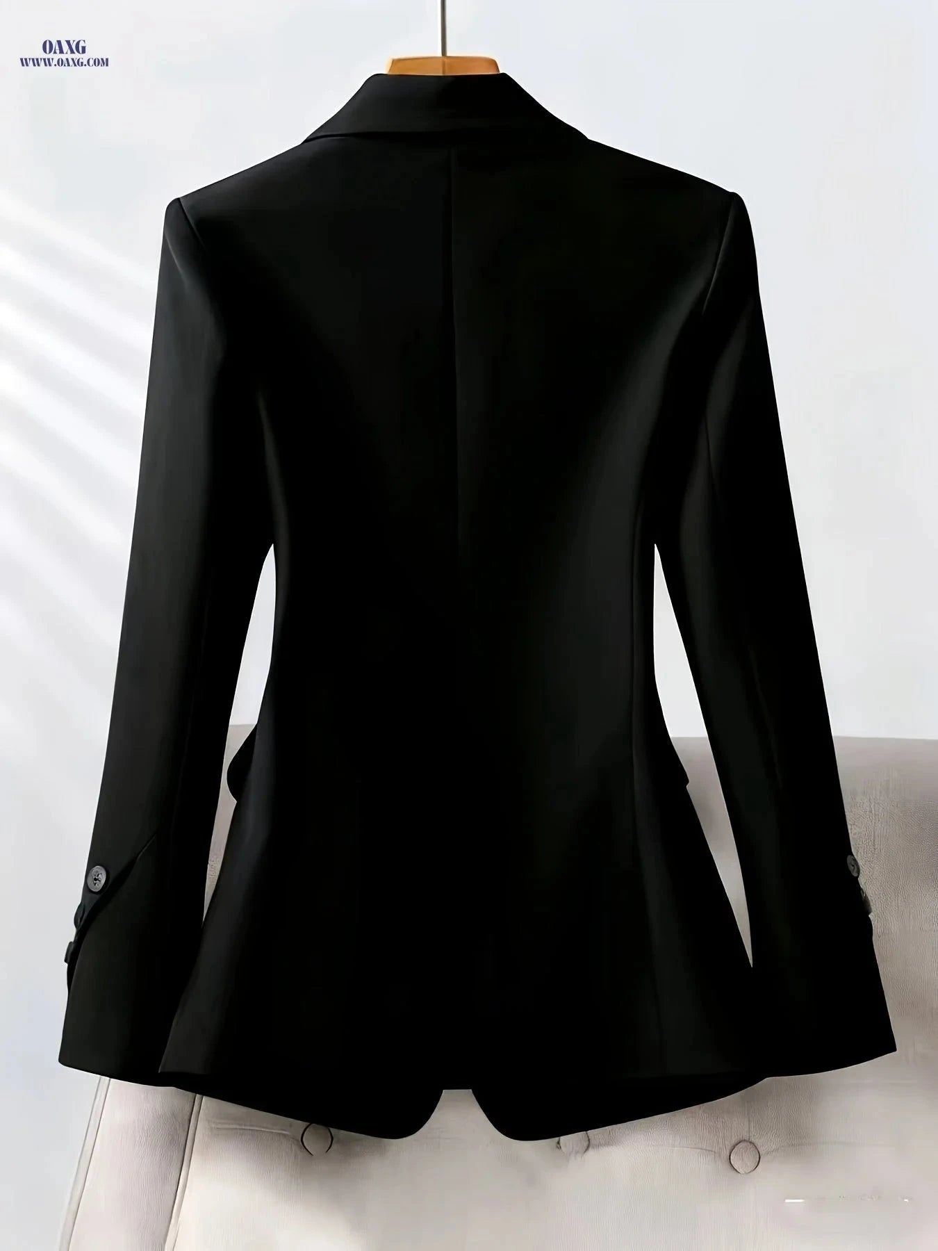 Women's Elegant Lapel Jacket - Long Sleeve for Spring & Autumn   OAXG 