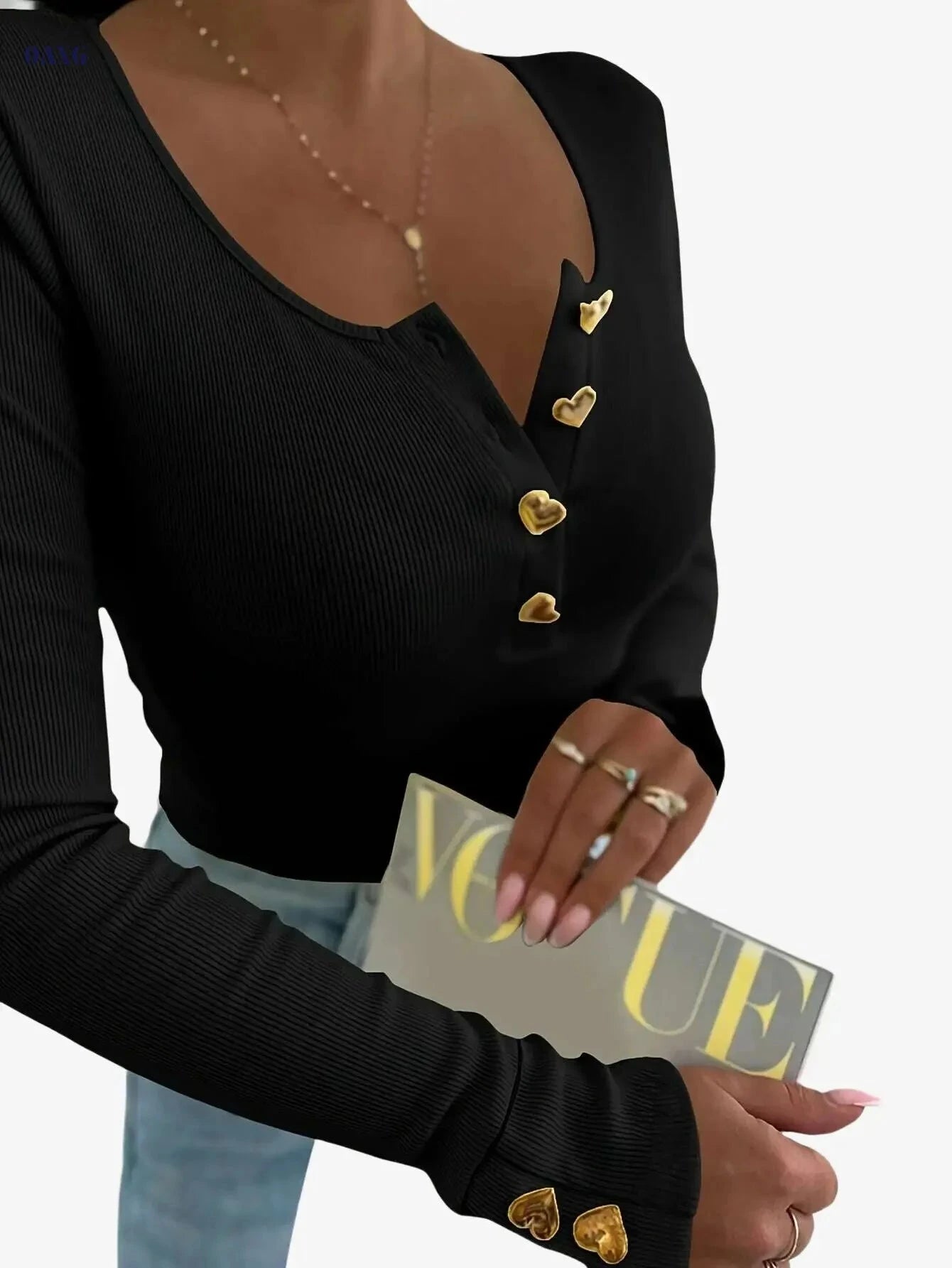Women's Elegant Long Sleeve T-Shirt - Chic Office Blouse, All-Season   OAXG 