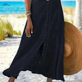 Women's Elegant Semi-Sheer Midi Skirt - Stretchy A-Line Style   OAXG 
