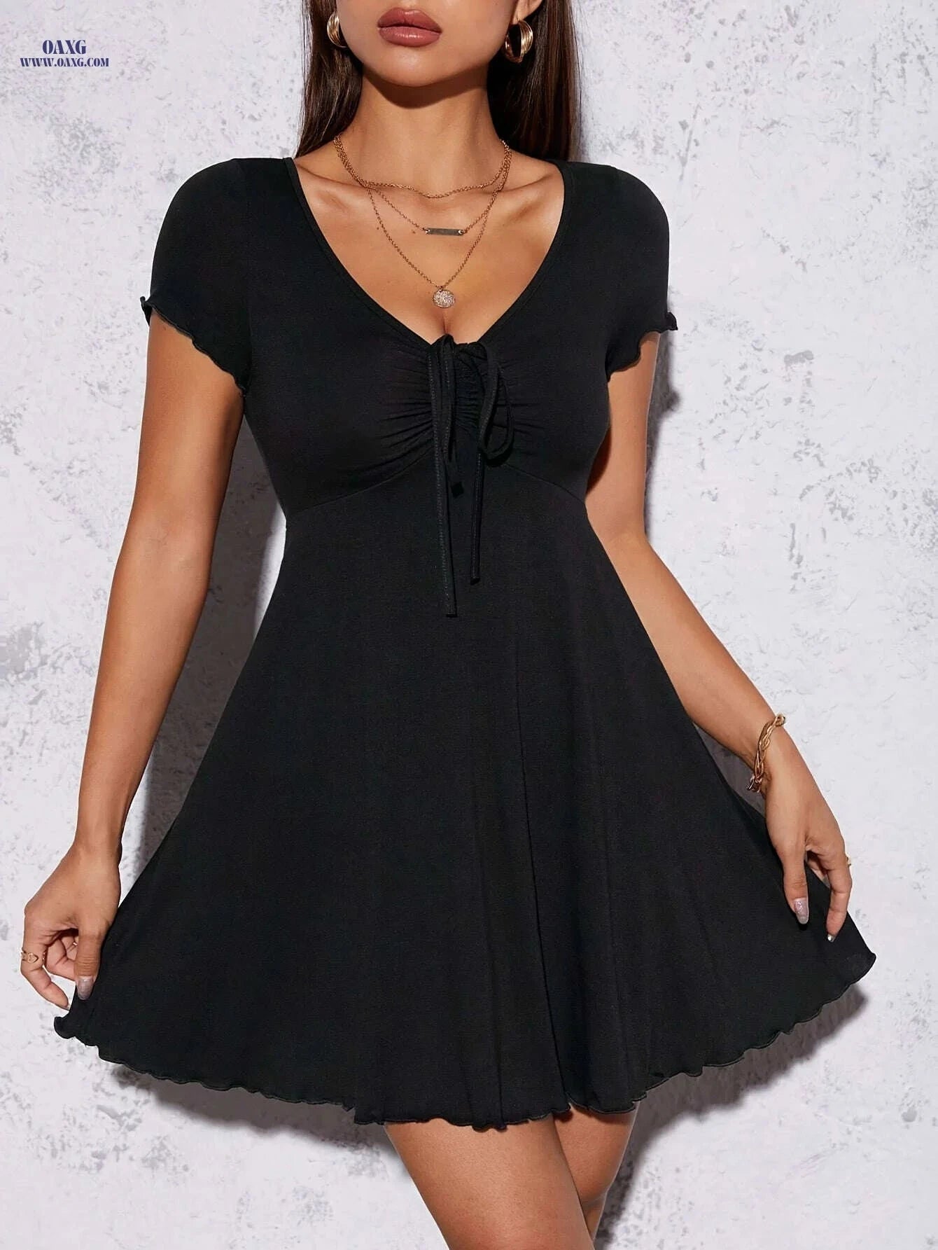 Women's Elegant Waist-Fitted Summer Dress - Perfect for Any Occasion   OAXG 