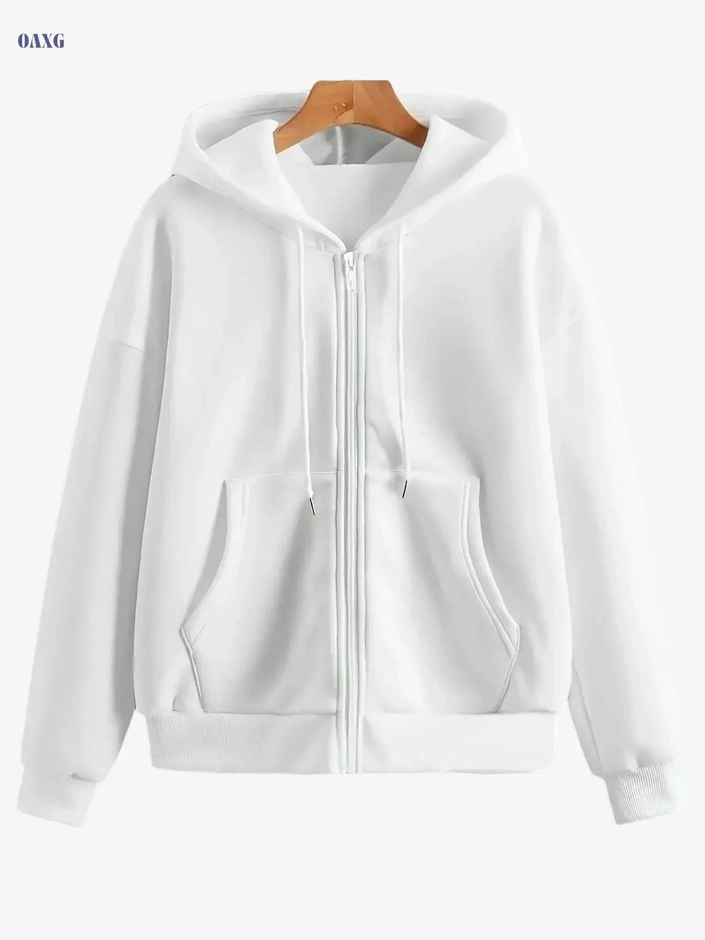 Women's Fleece-Lined Hooded Jacket - Warm Casual Coat with Pockets   OAXG 