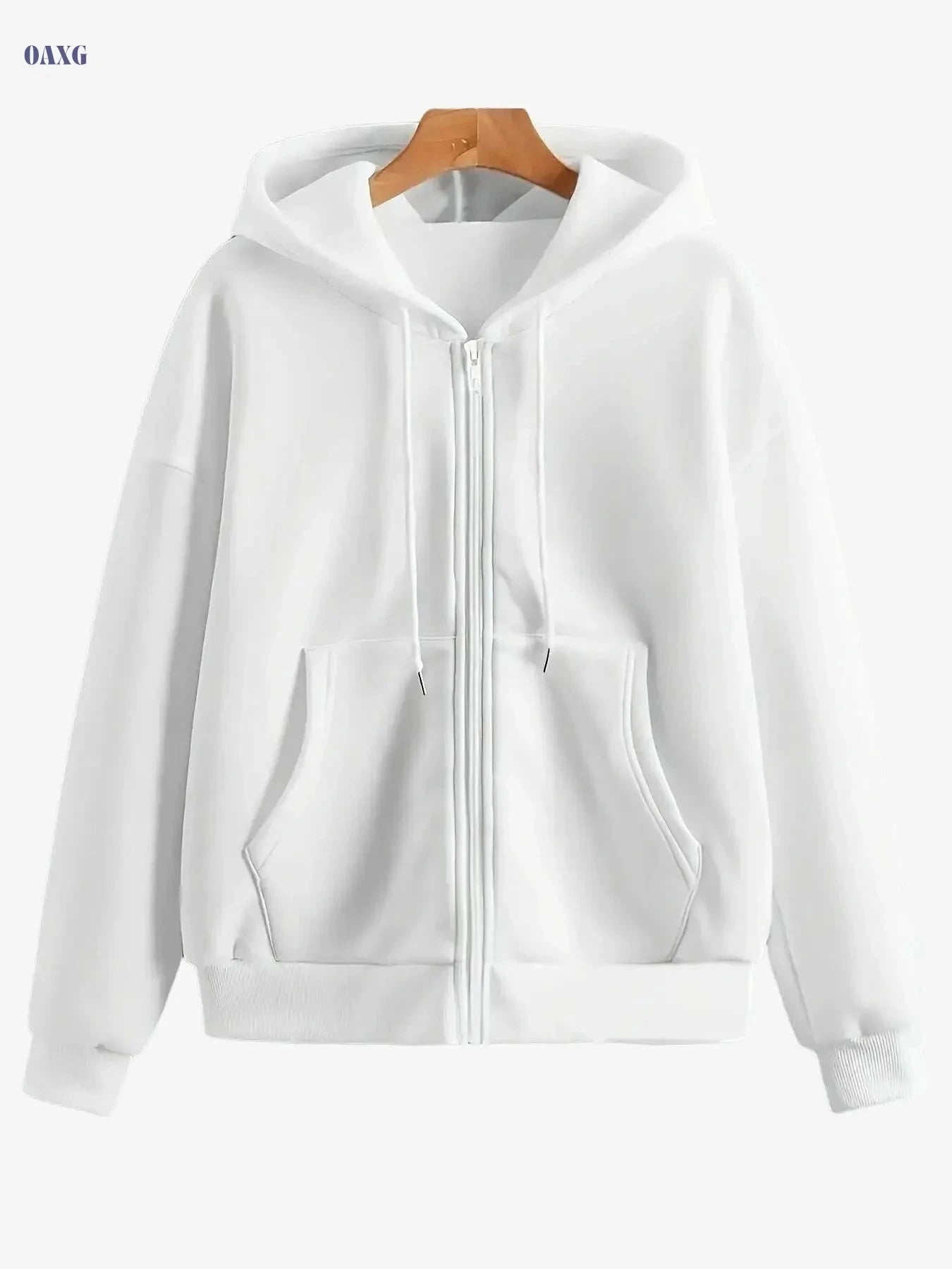 Women's Fleece-Lined Hooded Jacket - Warm Casual Coat with Pockets   OAXG 