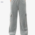 Women's Fleece-Lined Jogger Pants - Loose Fit, Multiple Pockets   OAXG Grey / S