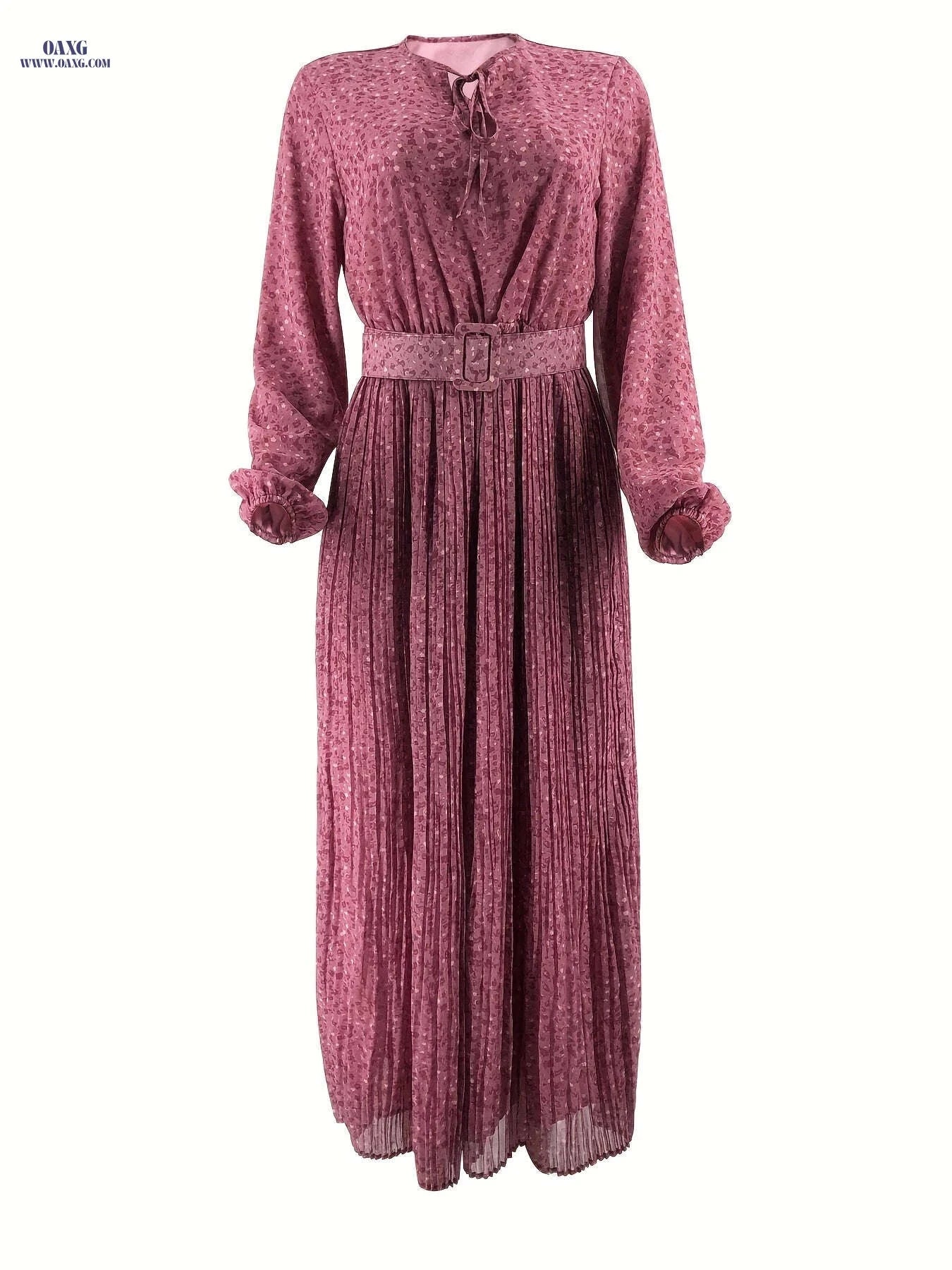 Women's Floral Print Chiffon Dress - Elegant and Comfortable Style   OAXG 