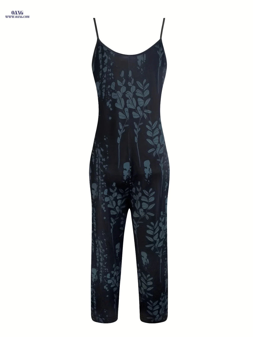 Women's Floral Print Jumpsuit - Casual Wide-Leg with Pockets   OAXG Mixed colors / S