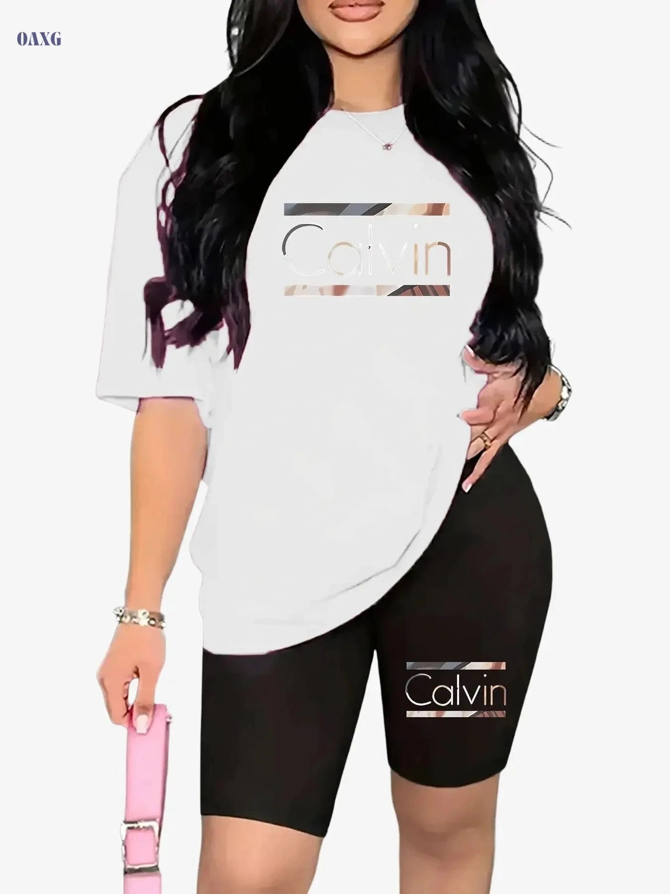 Women's Gradient Stripe Letter Print Sports Set - Casual Comfort Outfit   OAXG 