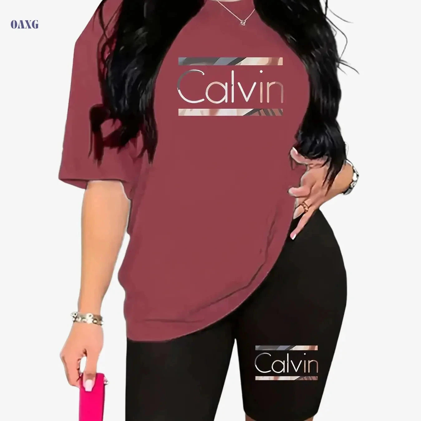 Women's Gradient Stripe Letter Print Sports Set - Casual Comfort Outfit   OAXG 