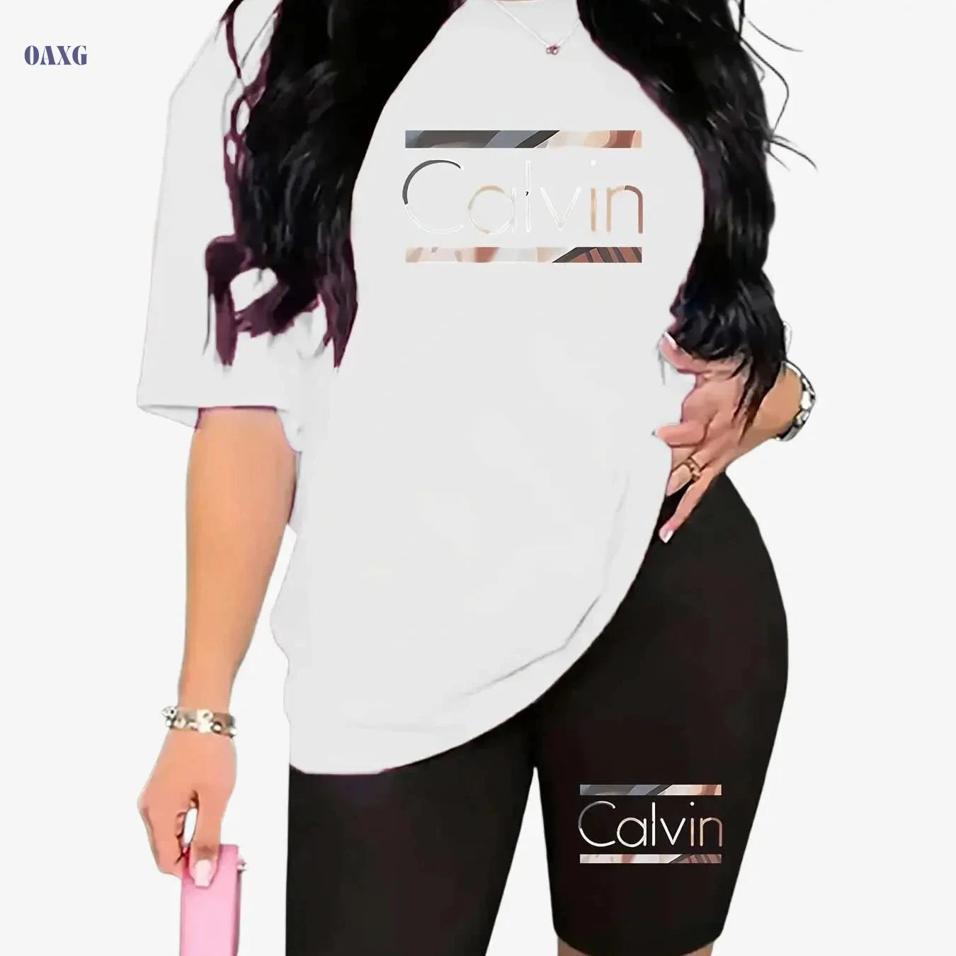 Women's Gradient Stripe Letter Print Sports Set - Casual Comfort Outfit   OAXG 